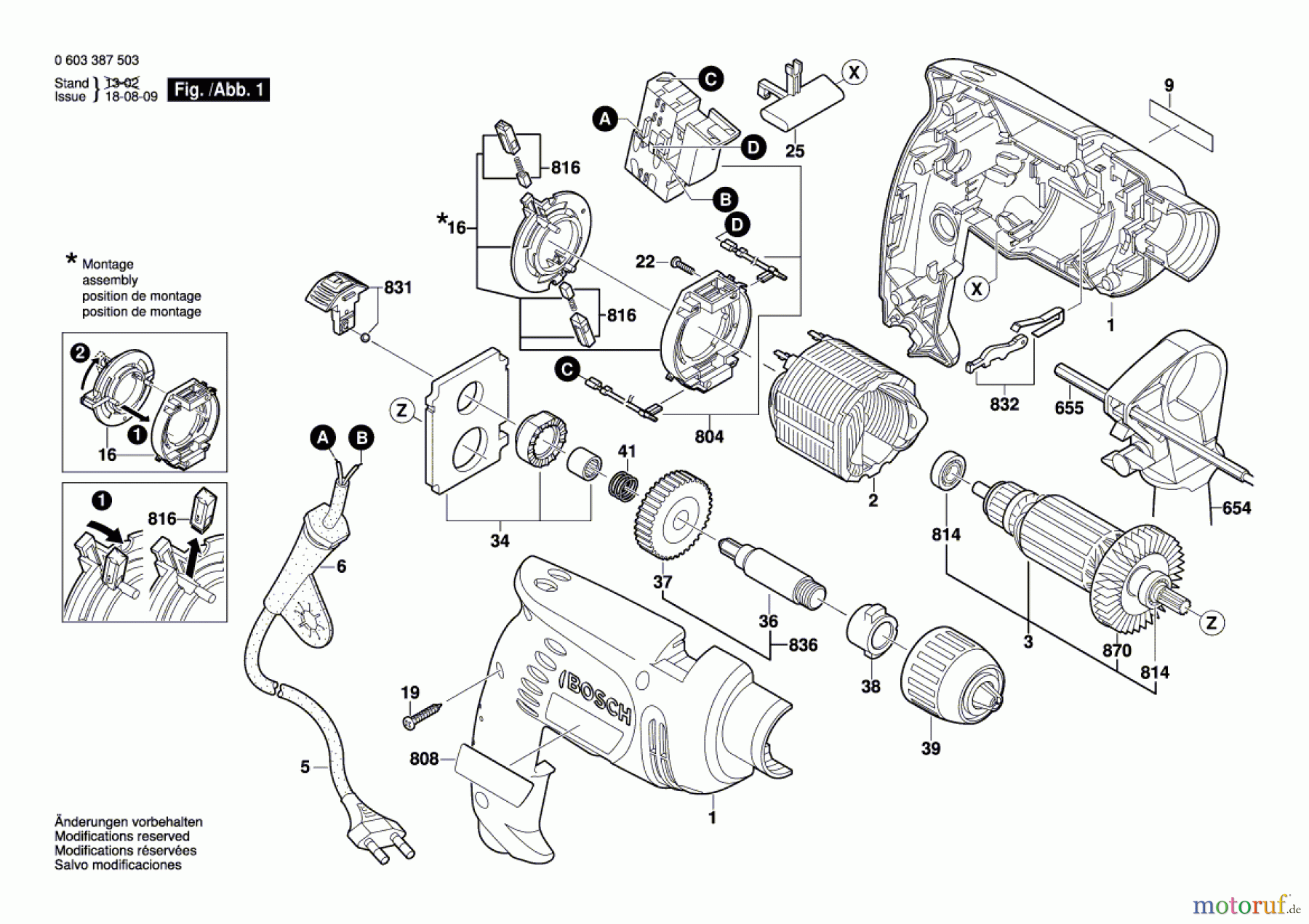 Bosch Akku Werkzeug Hw-Akkuschlagbohrmaschine PSB 550 RE Seite 1