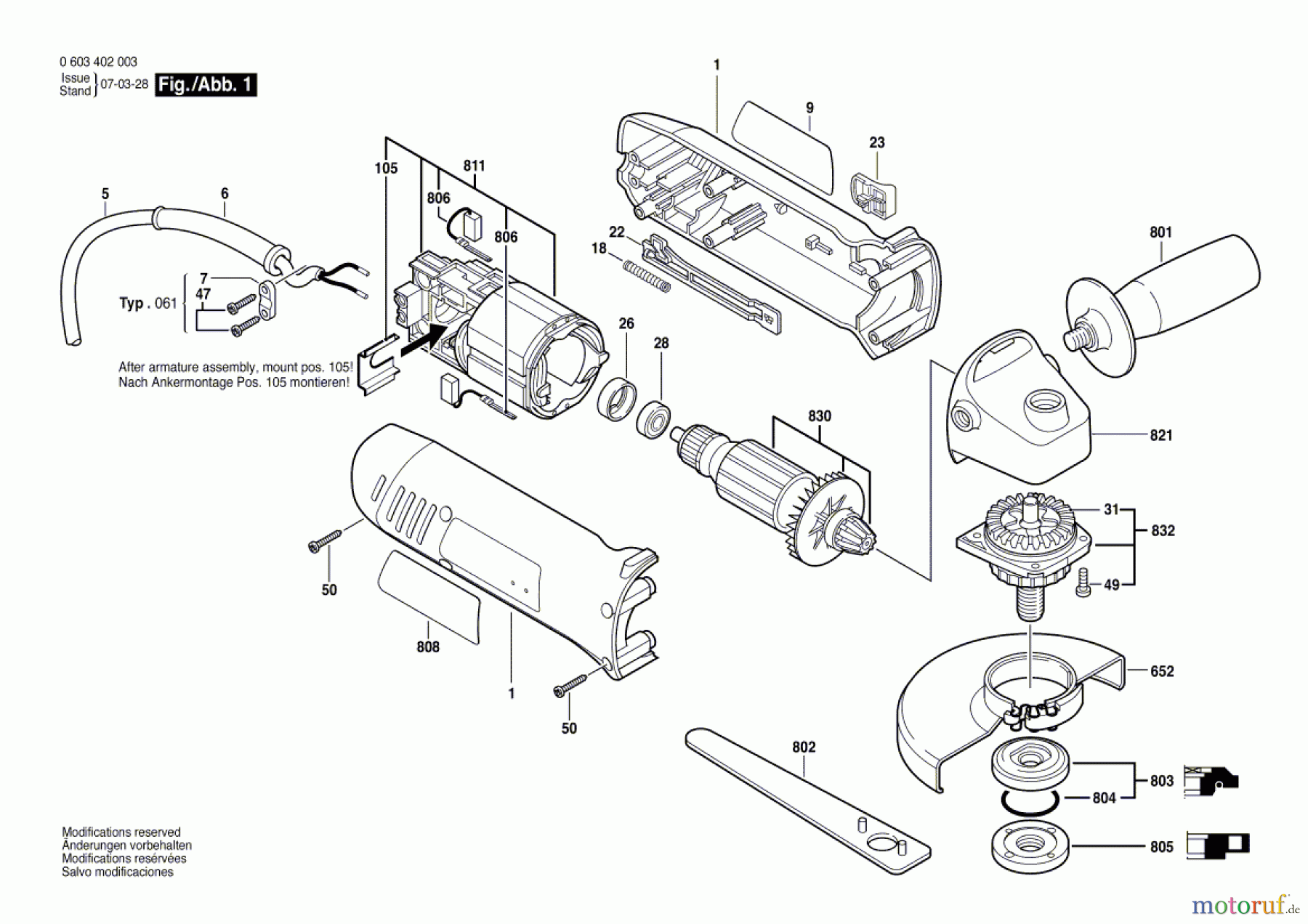 Bosch Werkzeug Winkelschleifer PWS 7-115 Seite 1