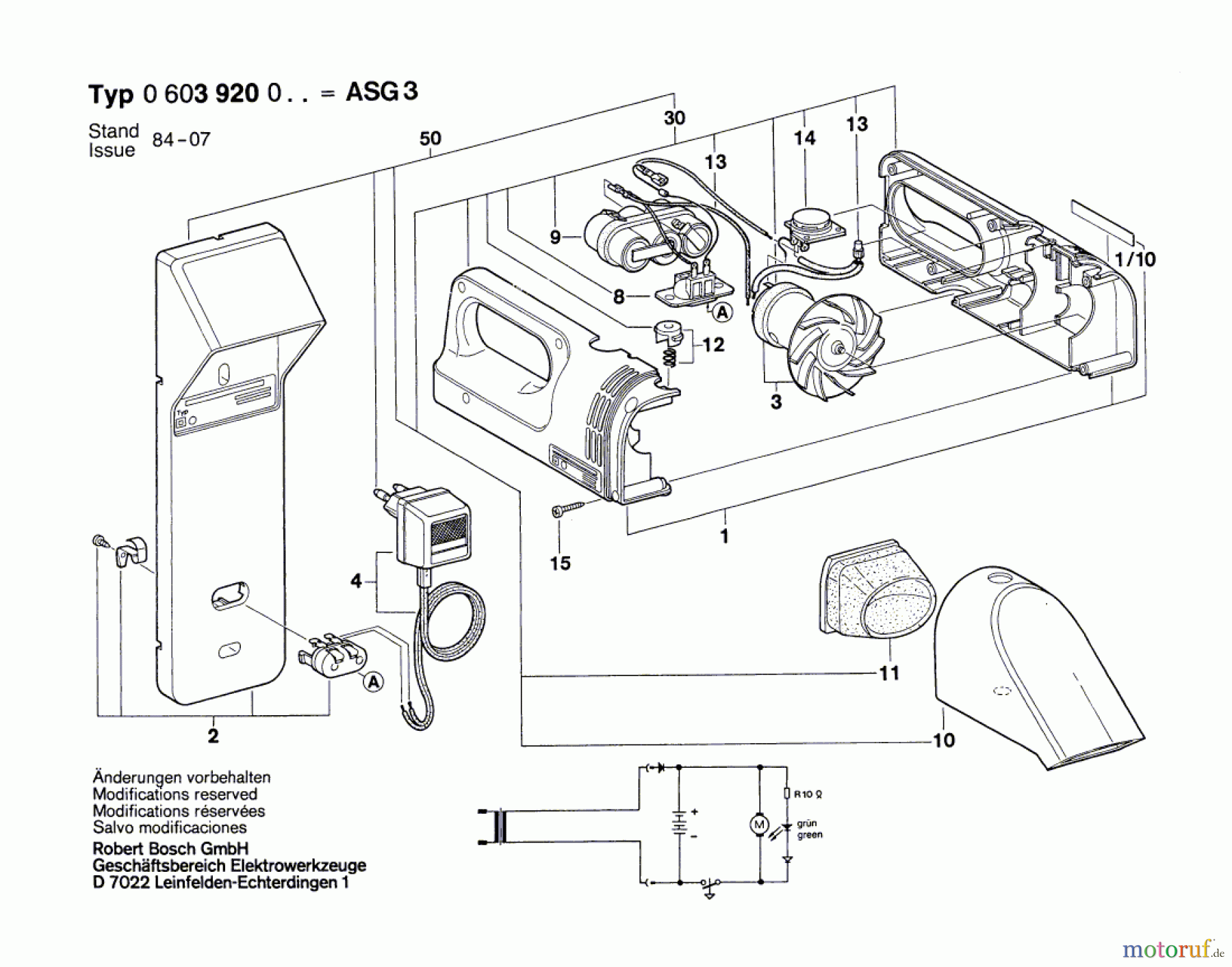 Bosch Akku Werkzeug Akku-Sauger ASG 3 Seite 1
