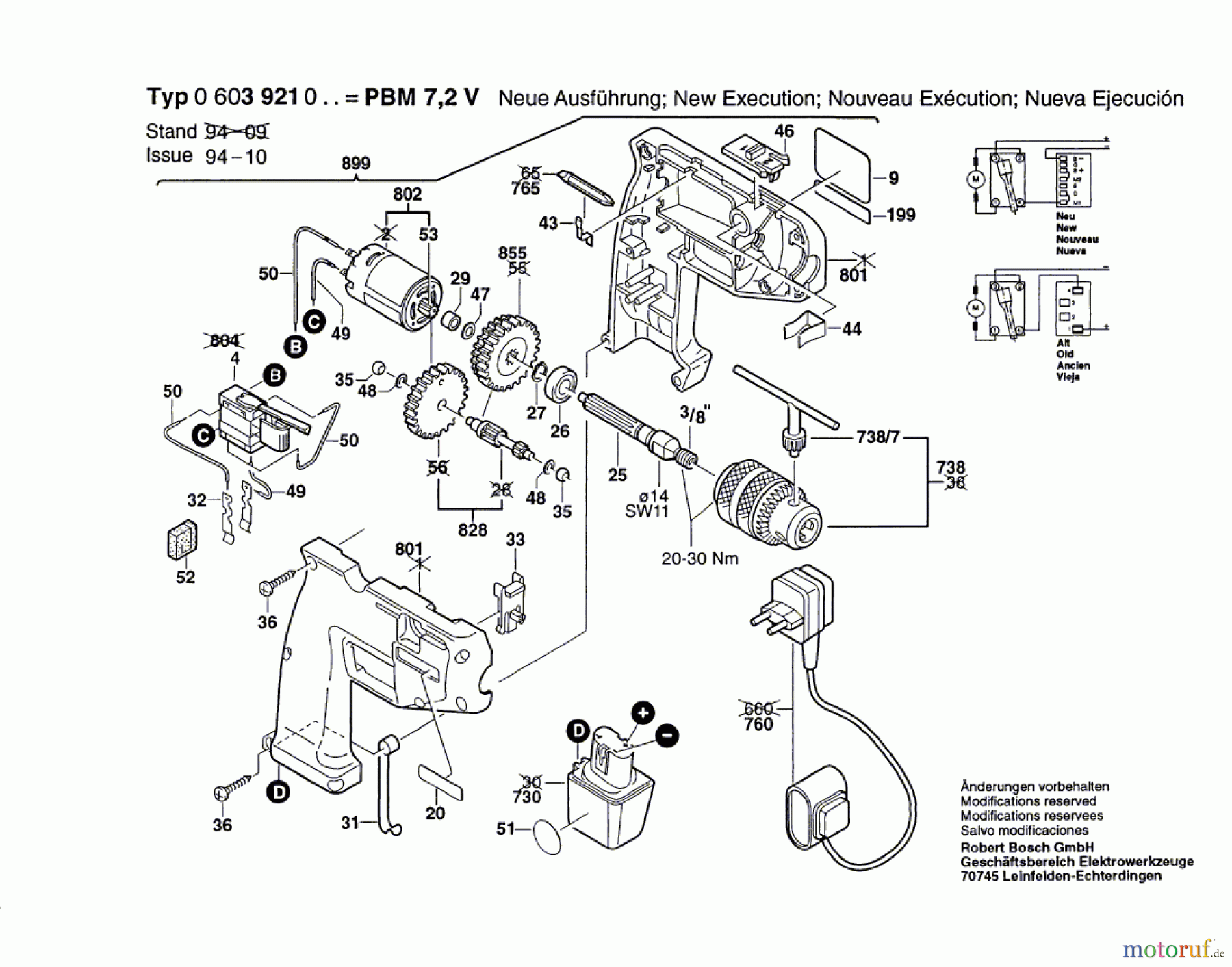 Bosch Akku Werkzeug Akku-Bohrmaschine PBM 7,2 V Seite 1