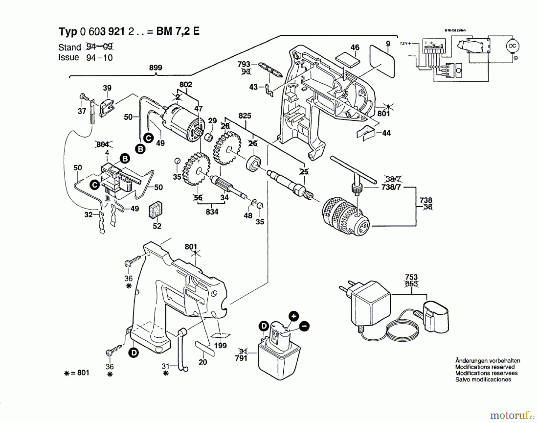 Bosch Akku Werkzeug Gw-Akku-Bohrmaschine BM 7,2 VE Seite 1
