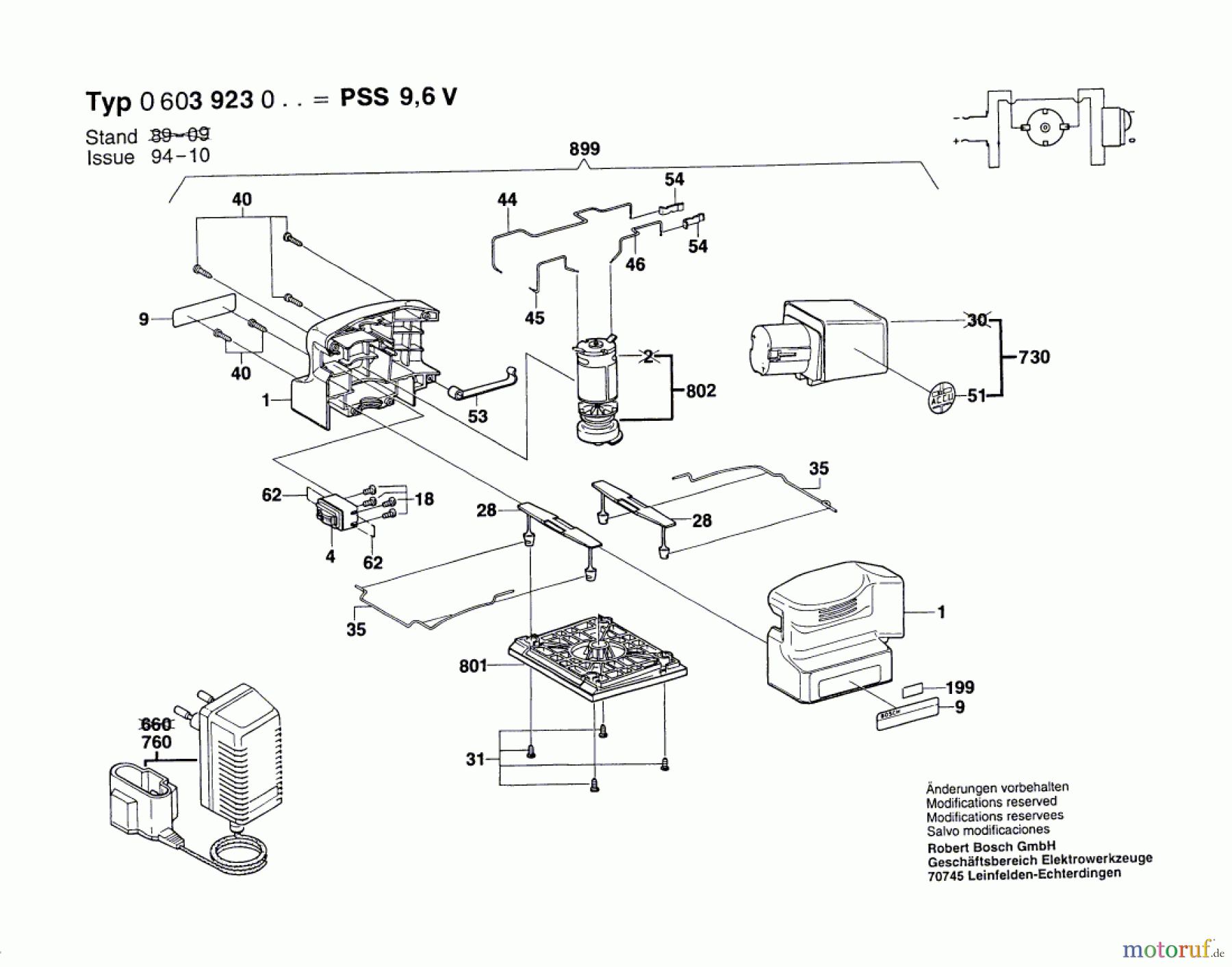 Bosch Akku Werkzeug Hw-Akku-Schwingschleifer PSS 9,6 V Seite 1