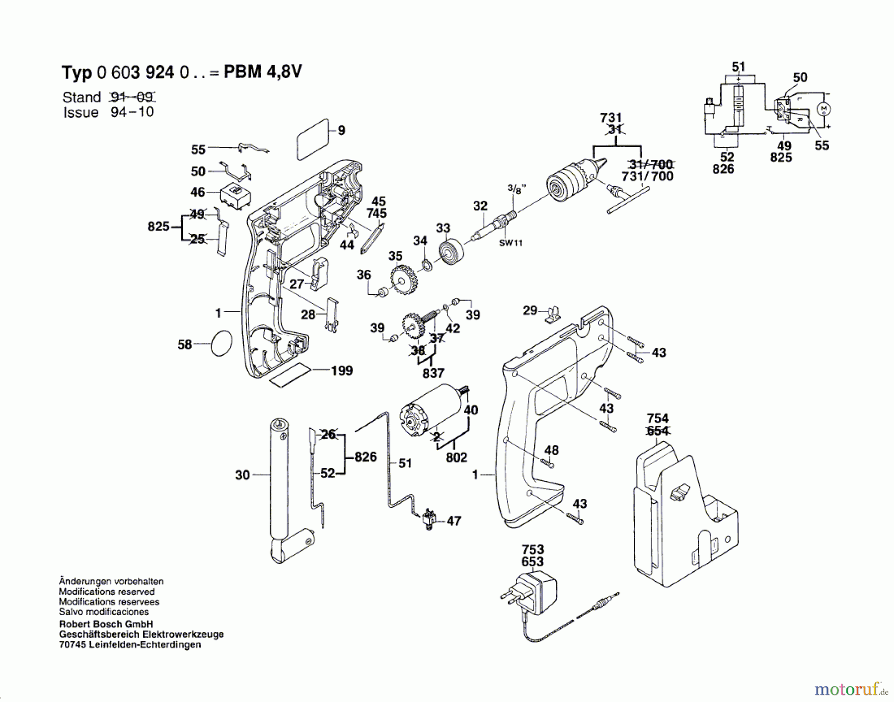 Bosch Akku Werkzeug Akku-Bohrmaschine PBM 4,8 V Seite 1