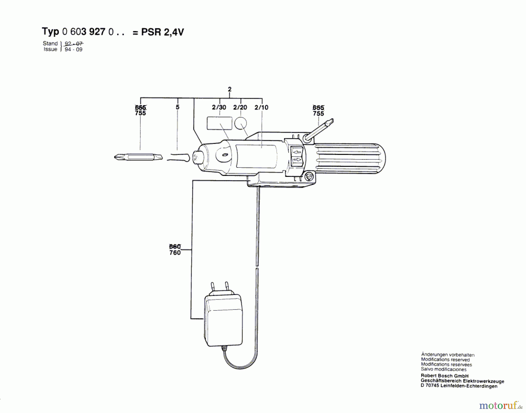 Bosch Akku Werkzeug Akku-Schrauber PSR 2,4 V Seite 1