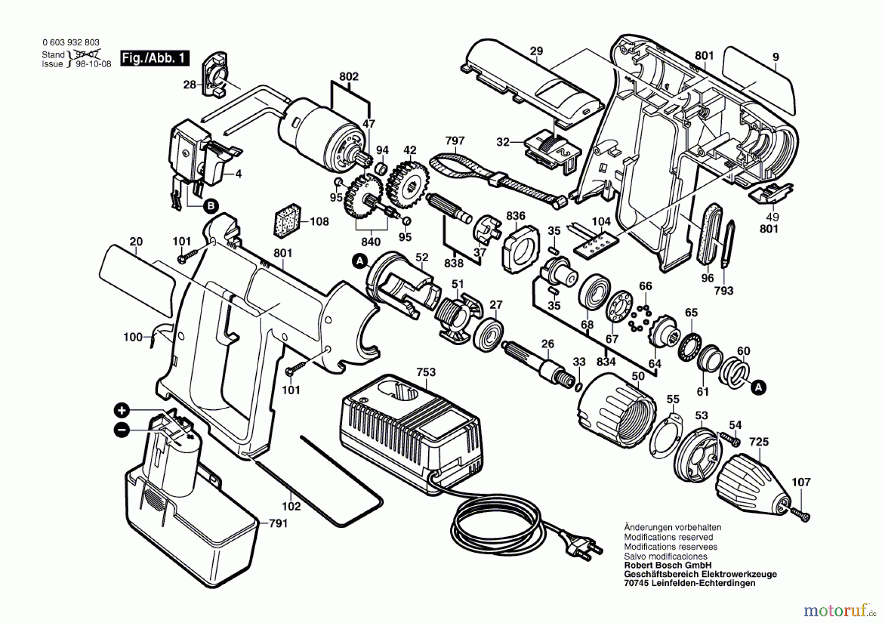 Bosch Akku Werkzeug Akku-Bohrmaschine PSR 9,6 VES-2 Seite 1