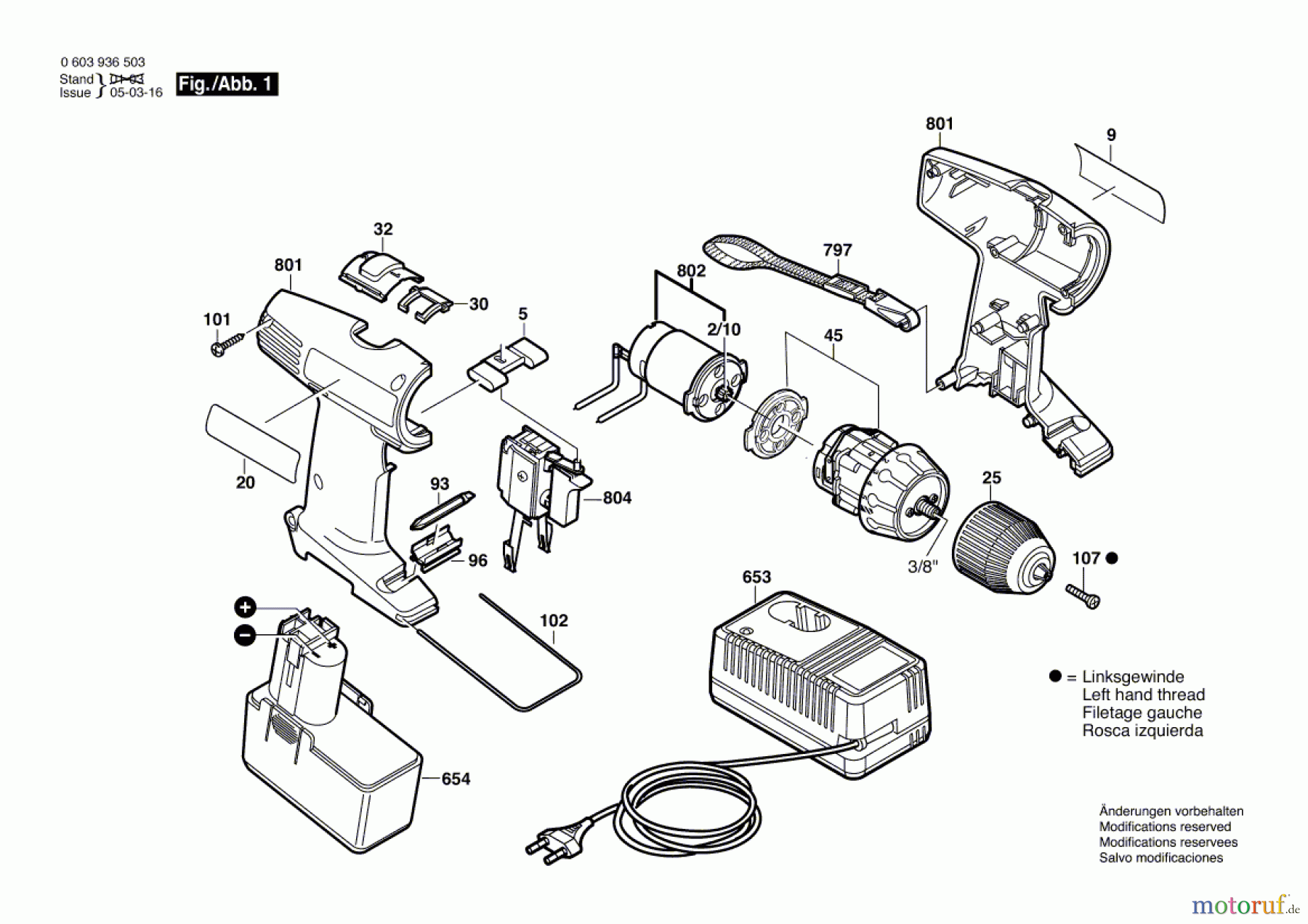 Bosch Akku Werkzeug Akku-Schrauber PSR 12 VES-2 Seite 1