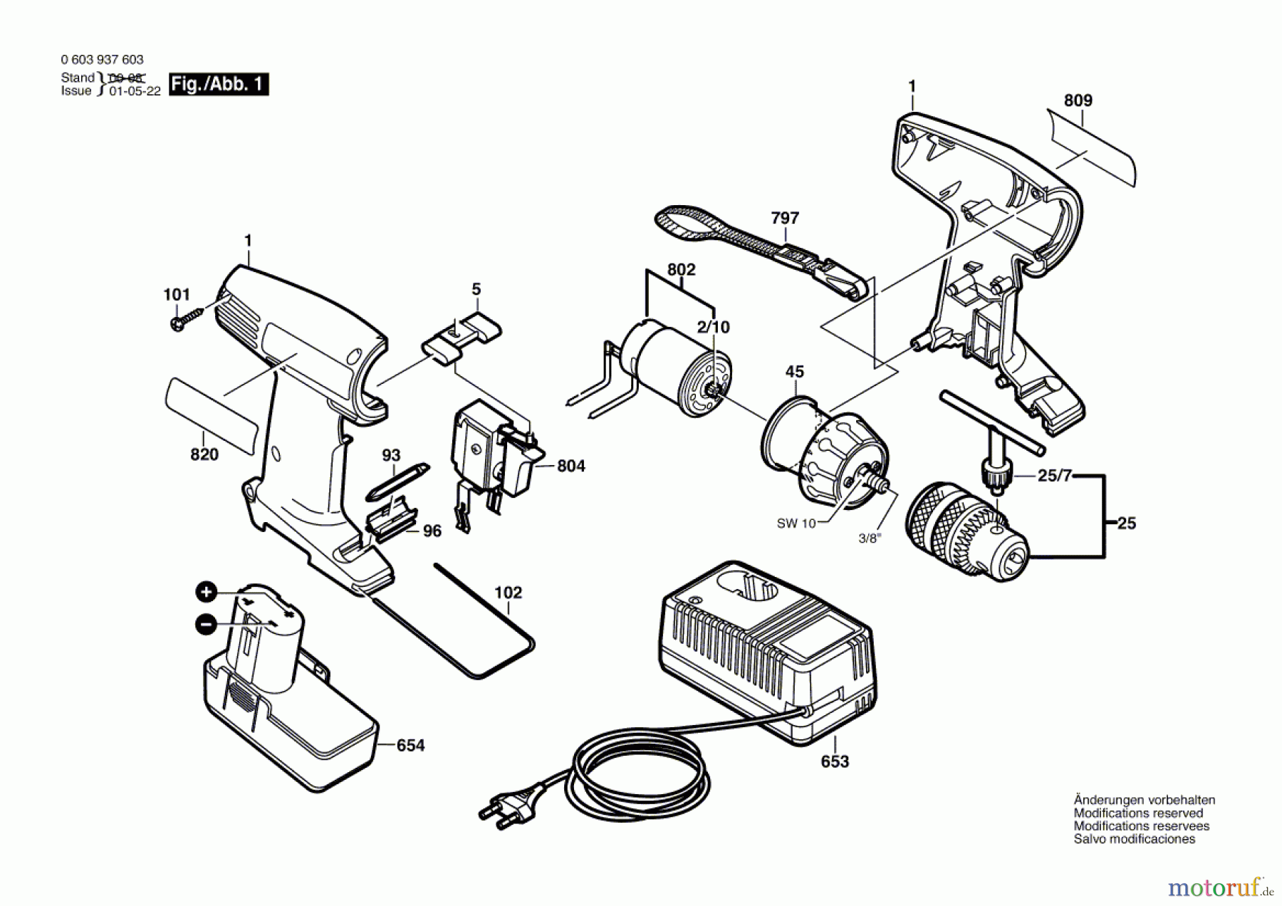 Bosch Akku Werkzeug Akku-Schrauber PSR 9,6 VE Seite 1