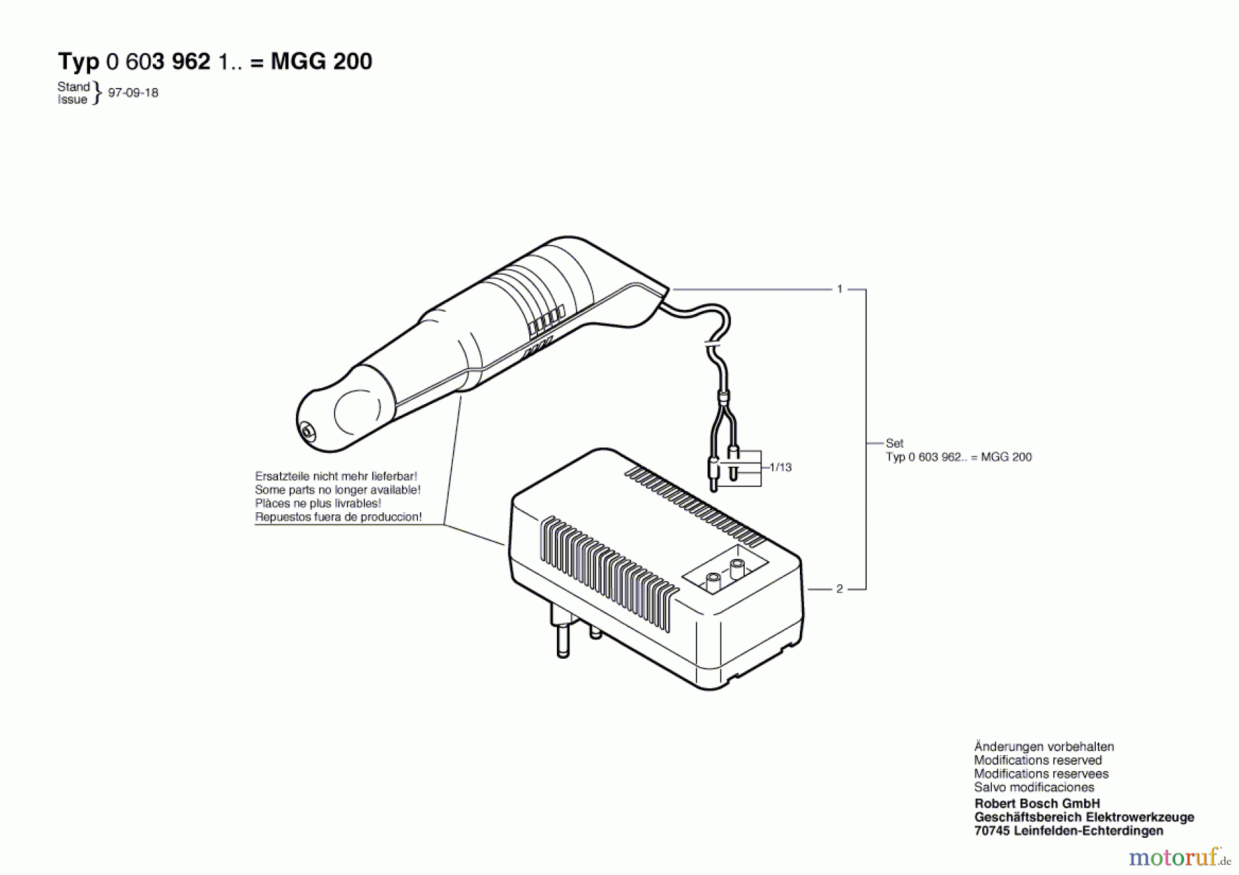 Bosch Werkzeug Micro-Graviergerät MGG 200 Seite 1