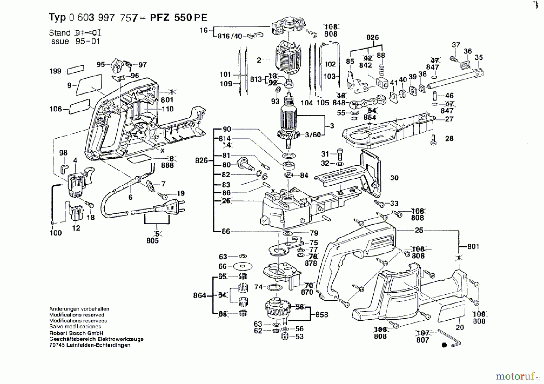 Bosch Werkzeug Pendelfuchsschwanz PFZ 550 PE Seite 1