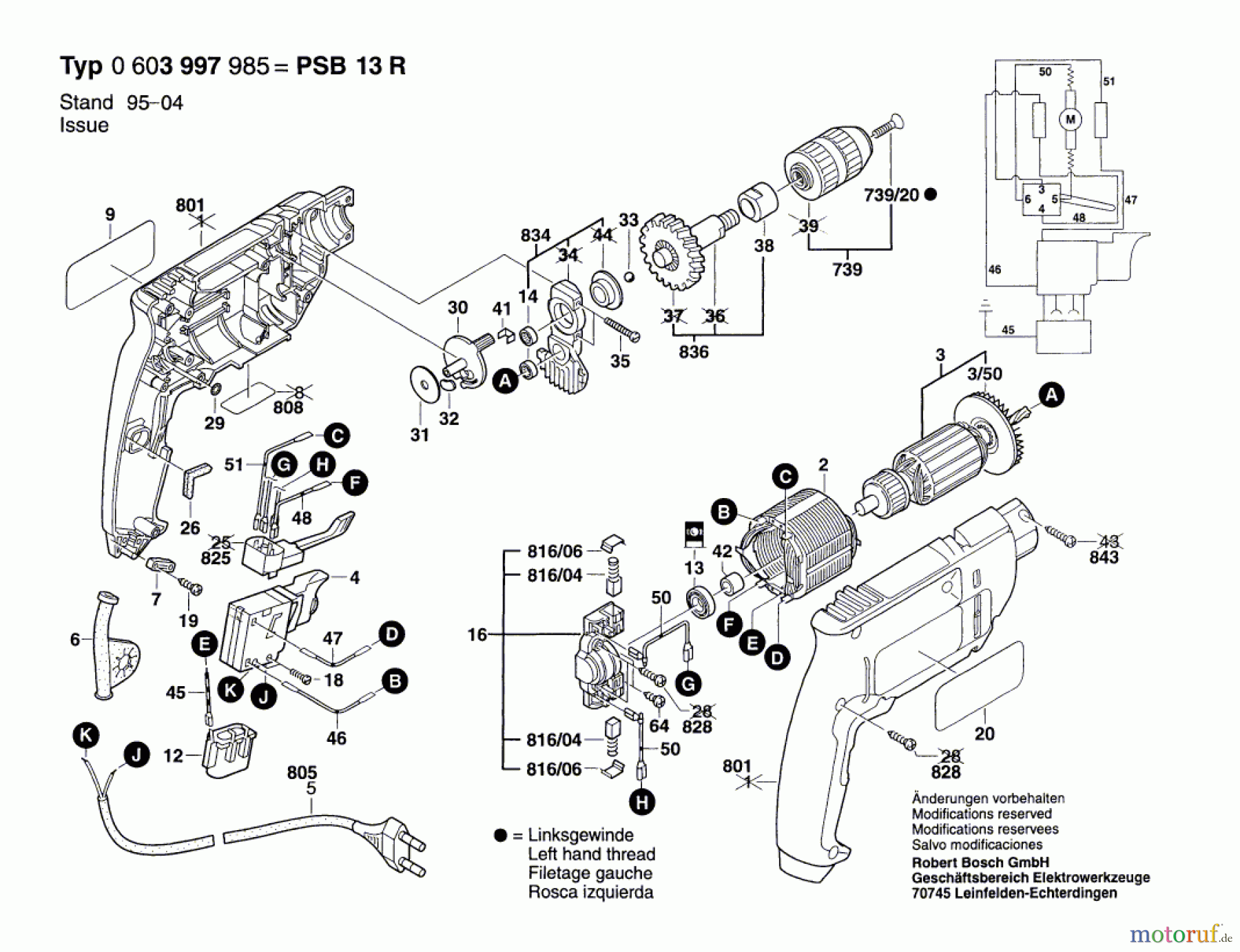 Bosch Werkzeug Schlagbohrmaschine PSB 13 R Seite 1