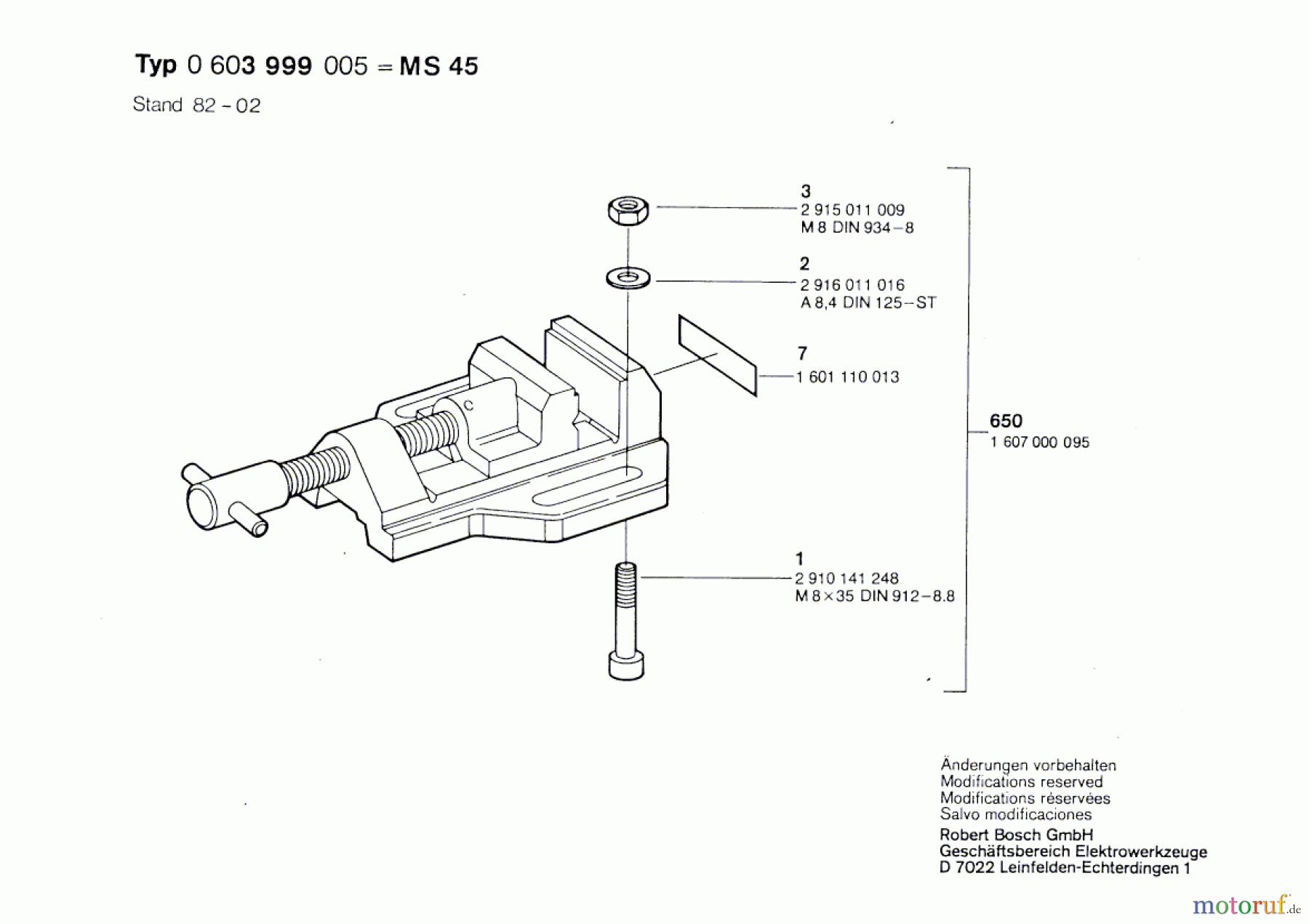 Bosch Werkzeug Maschinenschraubstock MS 48 Seite 1
