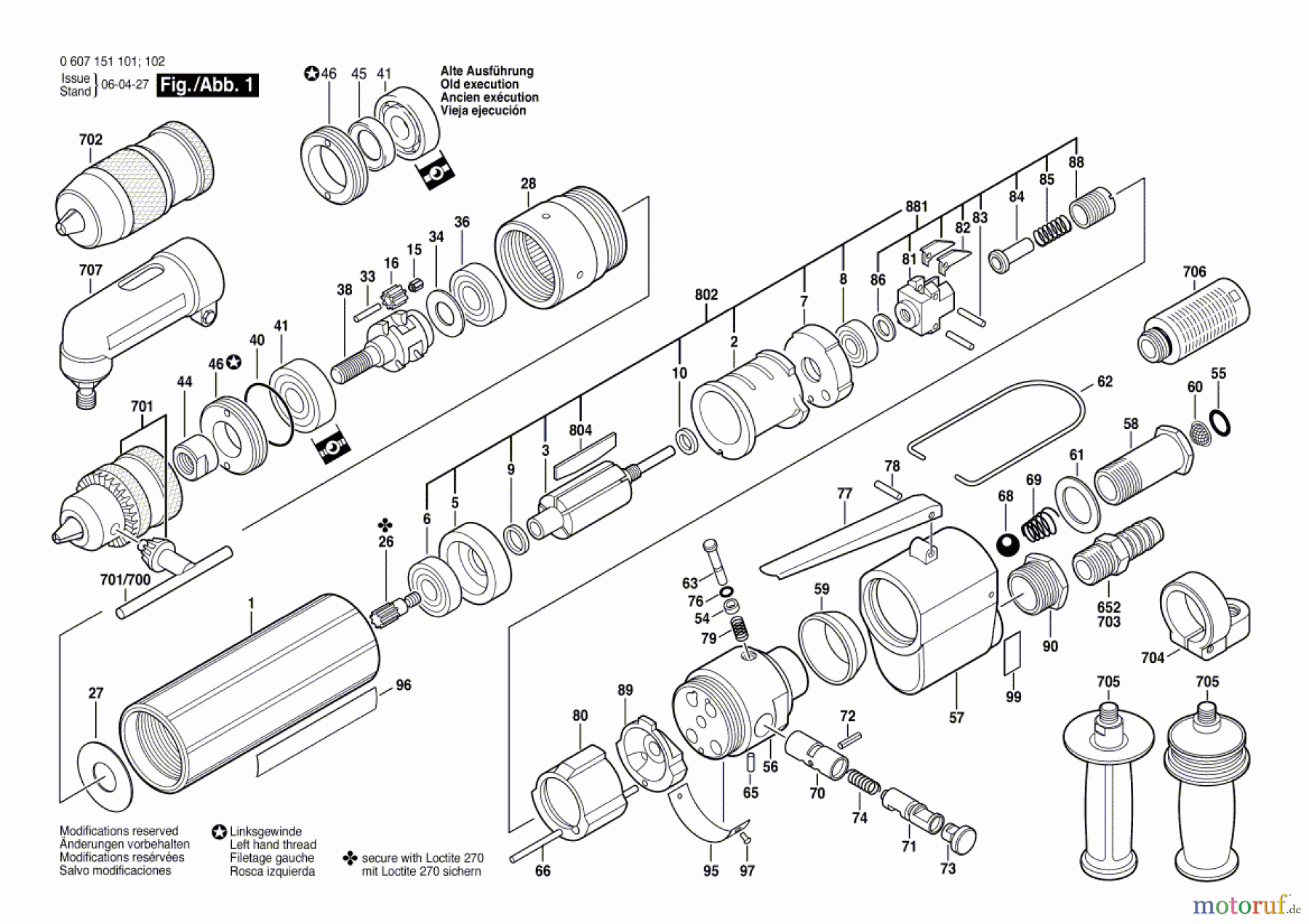 Bosch Werkzeug Bohrmaschine 370 WATT-SERIE Seite 1