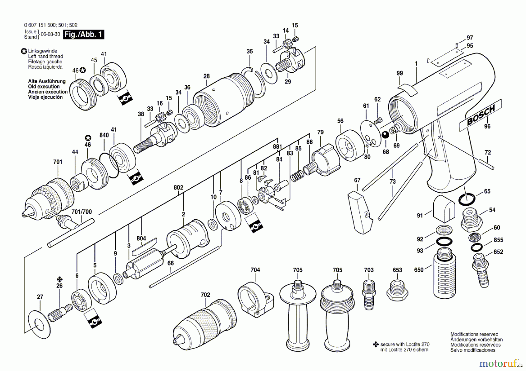 Bosch Werkzeug Bohrmaschine 370 WATT-SERIE Seite 1