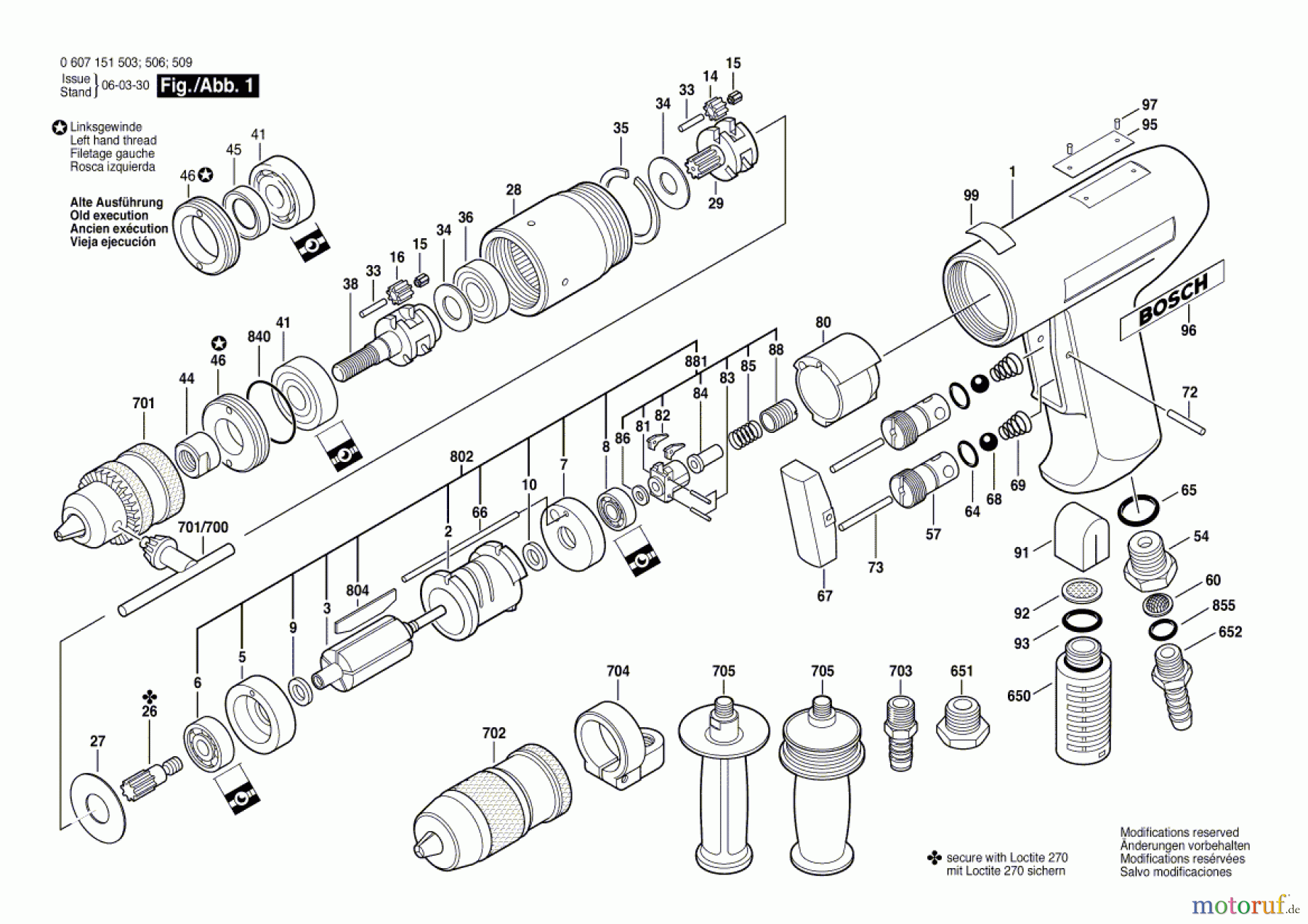 Bosch Werkzeug Bohrmaschine 370 WATT-SERIE Seite 1