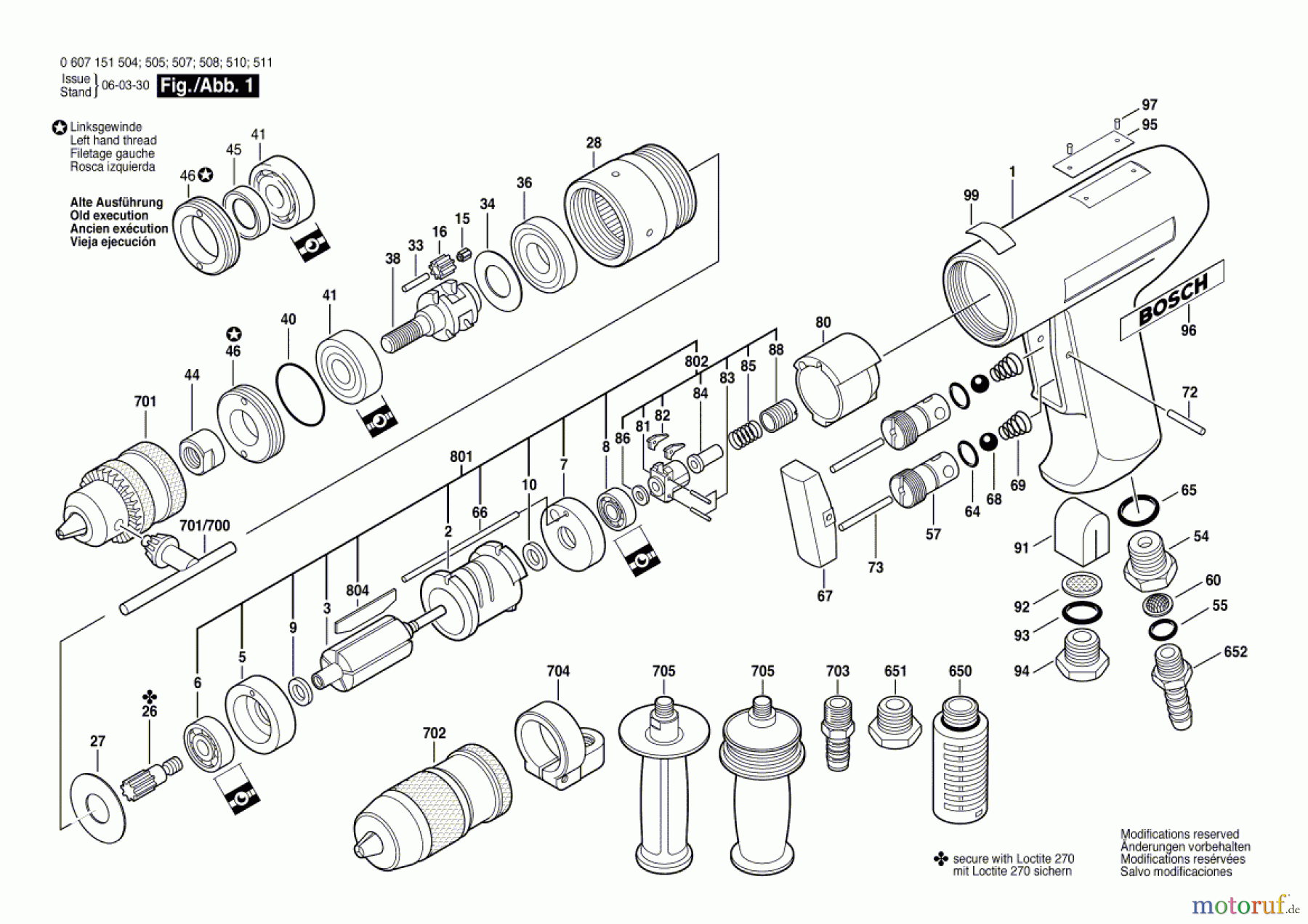 Bosch Werkzeug Bohrmaschine 370 WATT-SERIE Seite 1