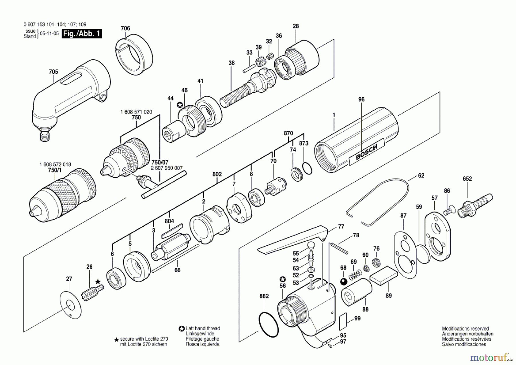 Bosch Werkzeug Bohrmaschine 180 WATT-SERIE Seite 1