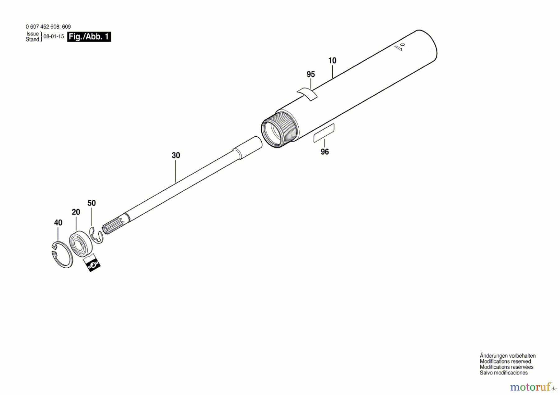 Bosch Werkzeug Zwischengehäuse 550 WATT-SERIE Seite 1