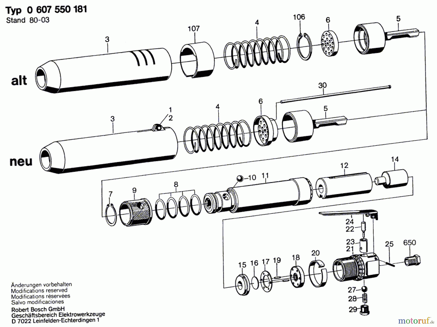 Bosch Werkzeug Nadelabklopfer ---- Seite 1