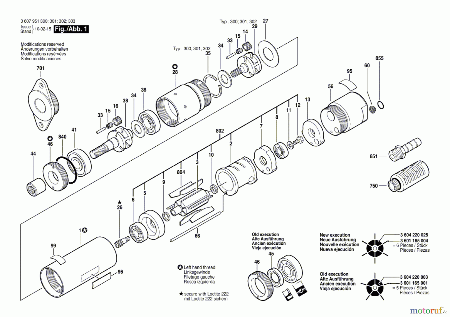 Bosch Werkzeug Einbaumotor 370 WATT-SERIE Seite 1