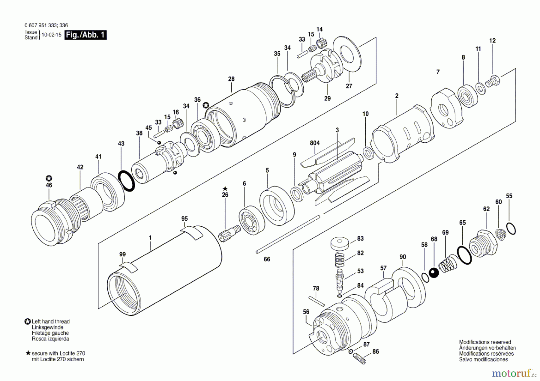Bosch Werkzeug Einbaumotor 370 WATT-SERIE Seite 1