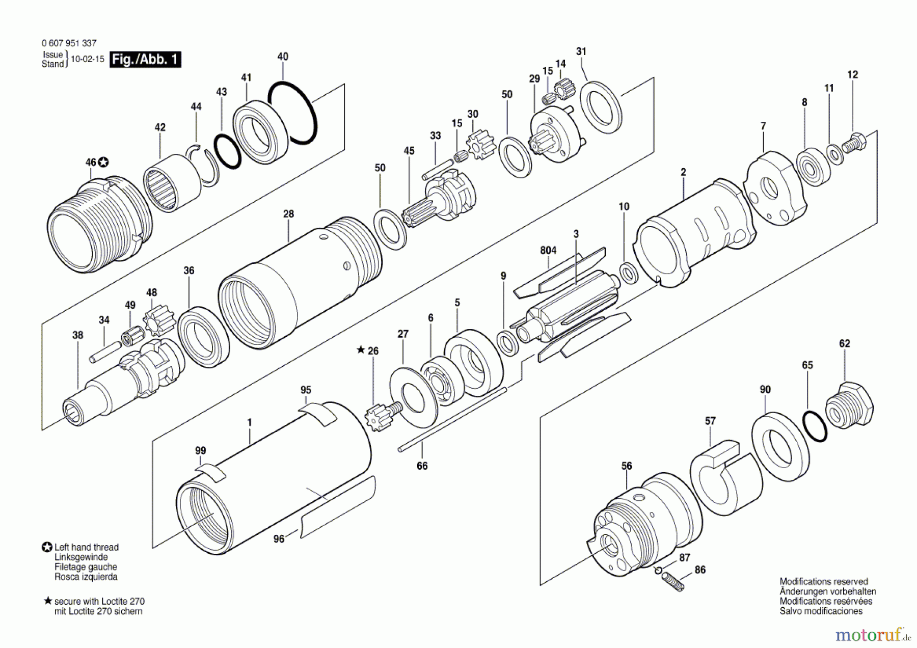 Bosch Werkzeug Einbaumotor 370 WATT-SERIE Seite 1