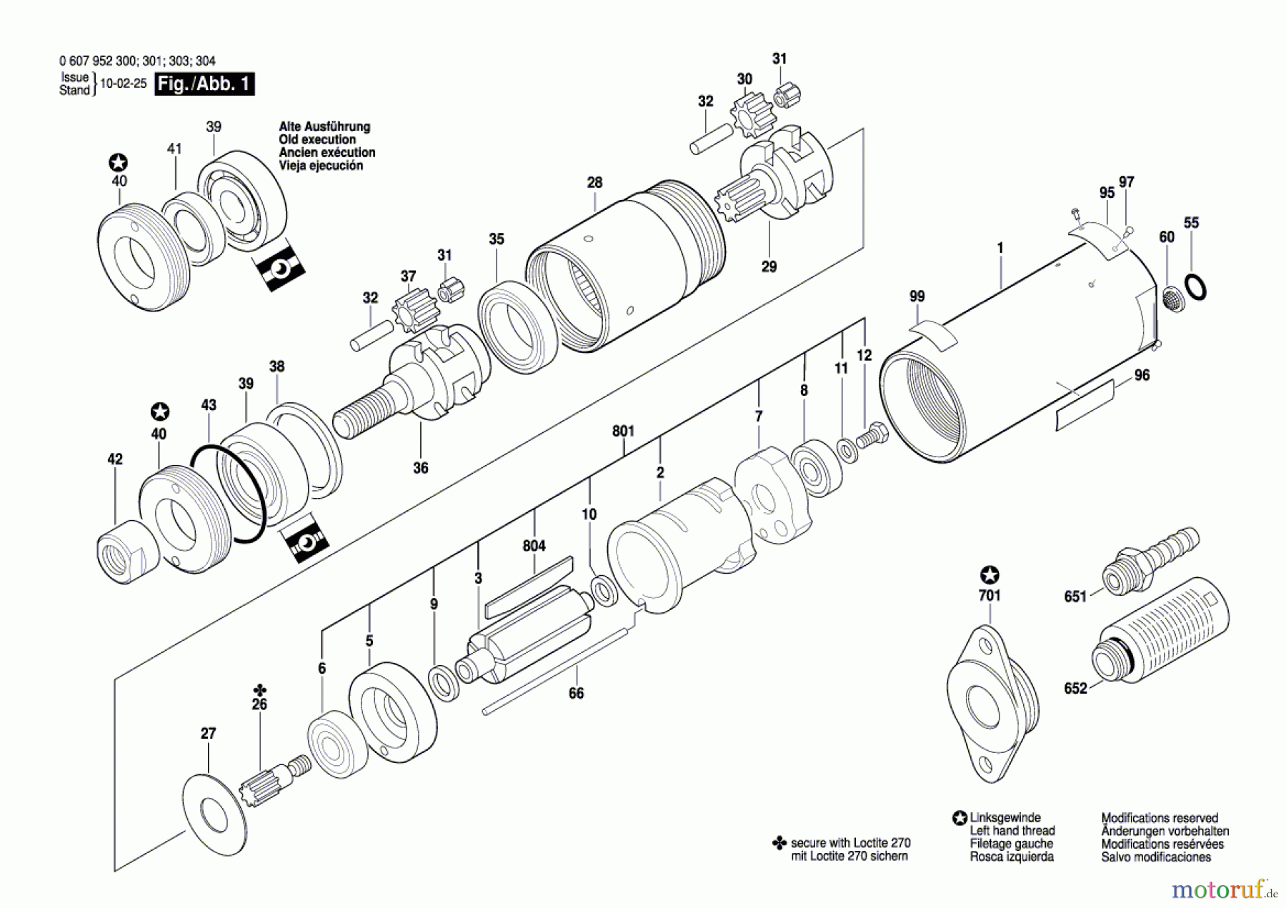 Bosch Werkzeug Einbaumotor 550 WATT-SERIE Seite 1