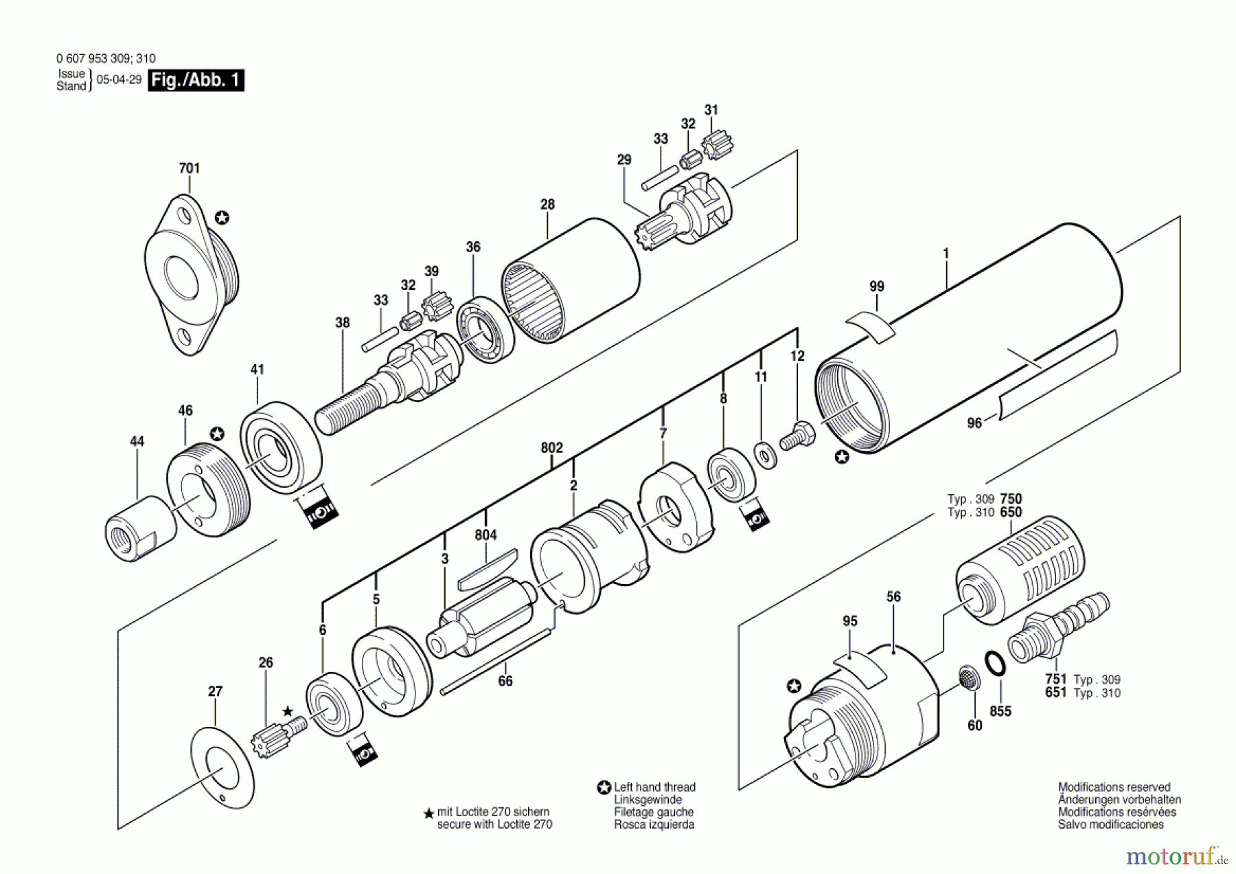 Bosch Werkzeug Einbaumotor 180 WATT-SERIE Seite 1