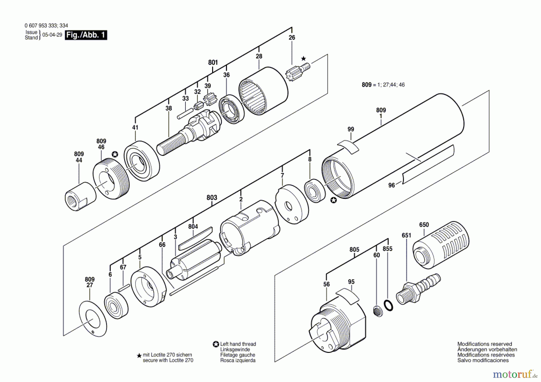  Bosch Werkzeug Einbaumotor 180 WATT-SERIE Seite 1
