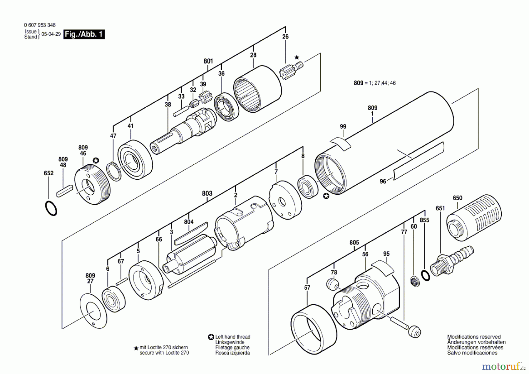Bosch Werkzeug Einbaumotor 180 WATT-SERIE Seite 1