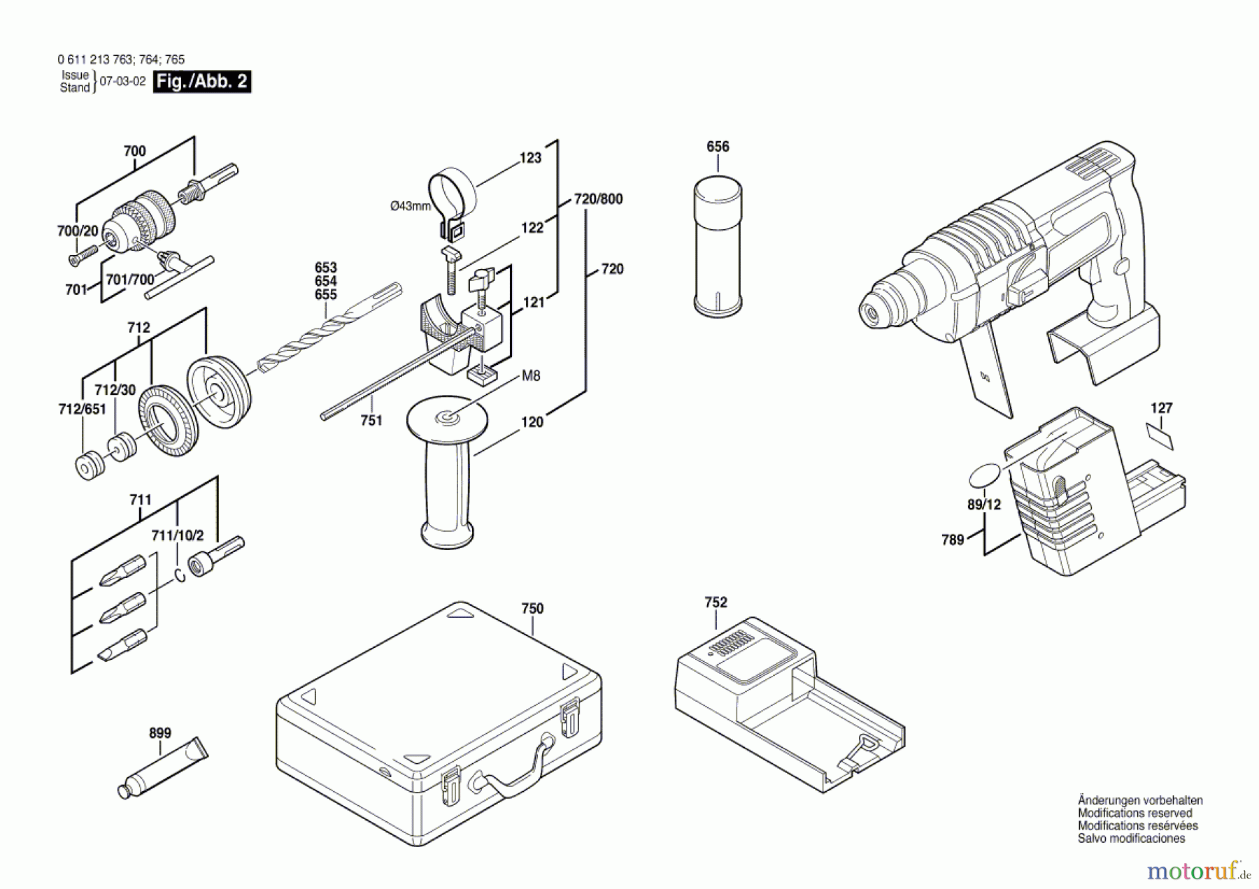 Bosch Akku Werkzeug Gw-Akku-Bohrhammer ABH 14 RLE Seite 2