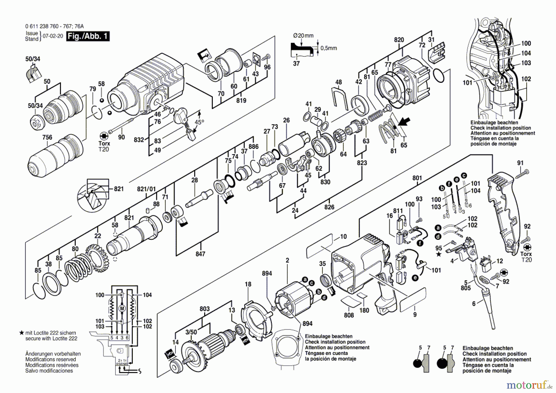 Bosch Werkzeug Bohrhammer H 24-MLS Seite 1