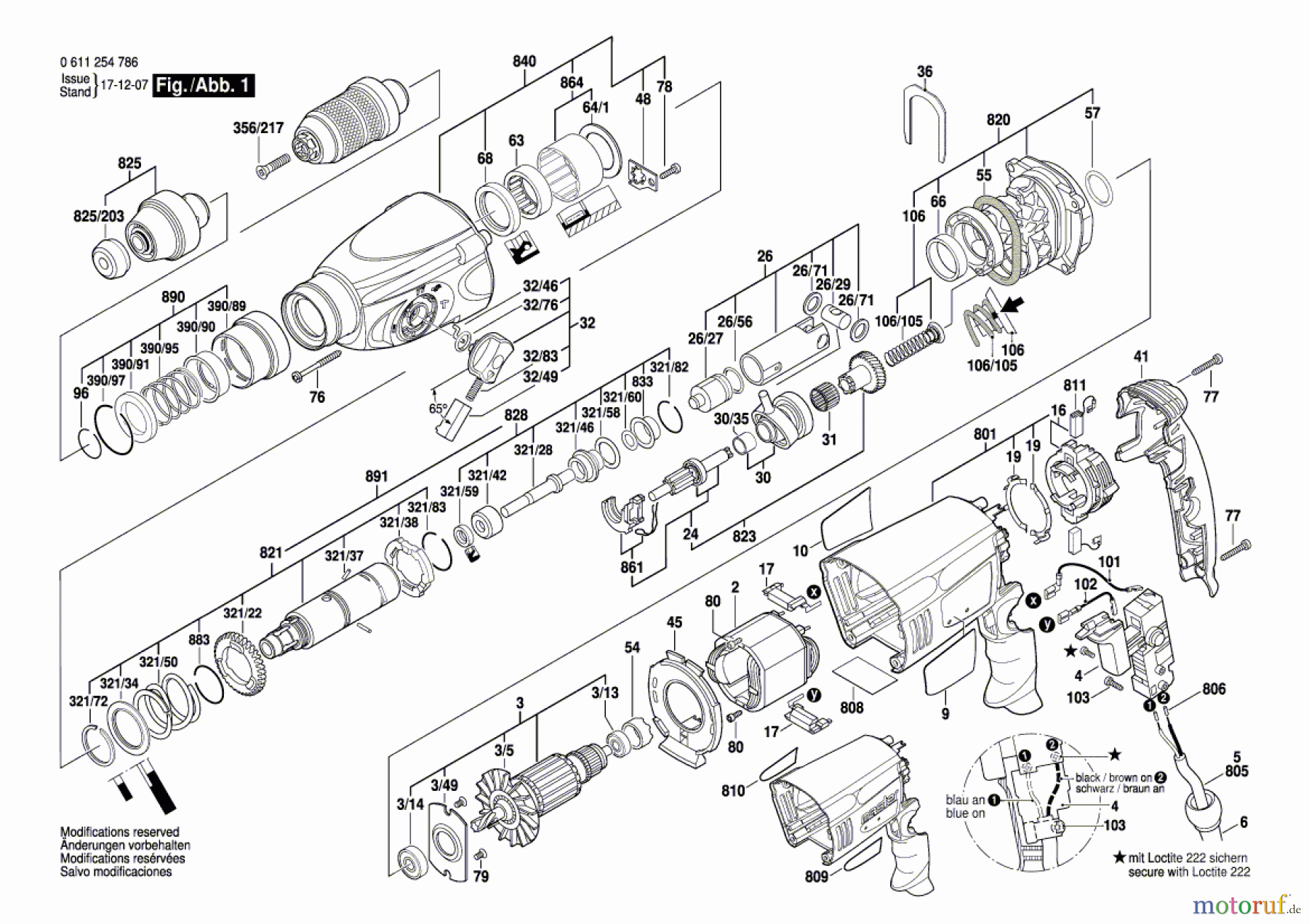  Bosch Werkzeug Bohrhammer H 26-MLS Seite 1