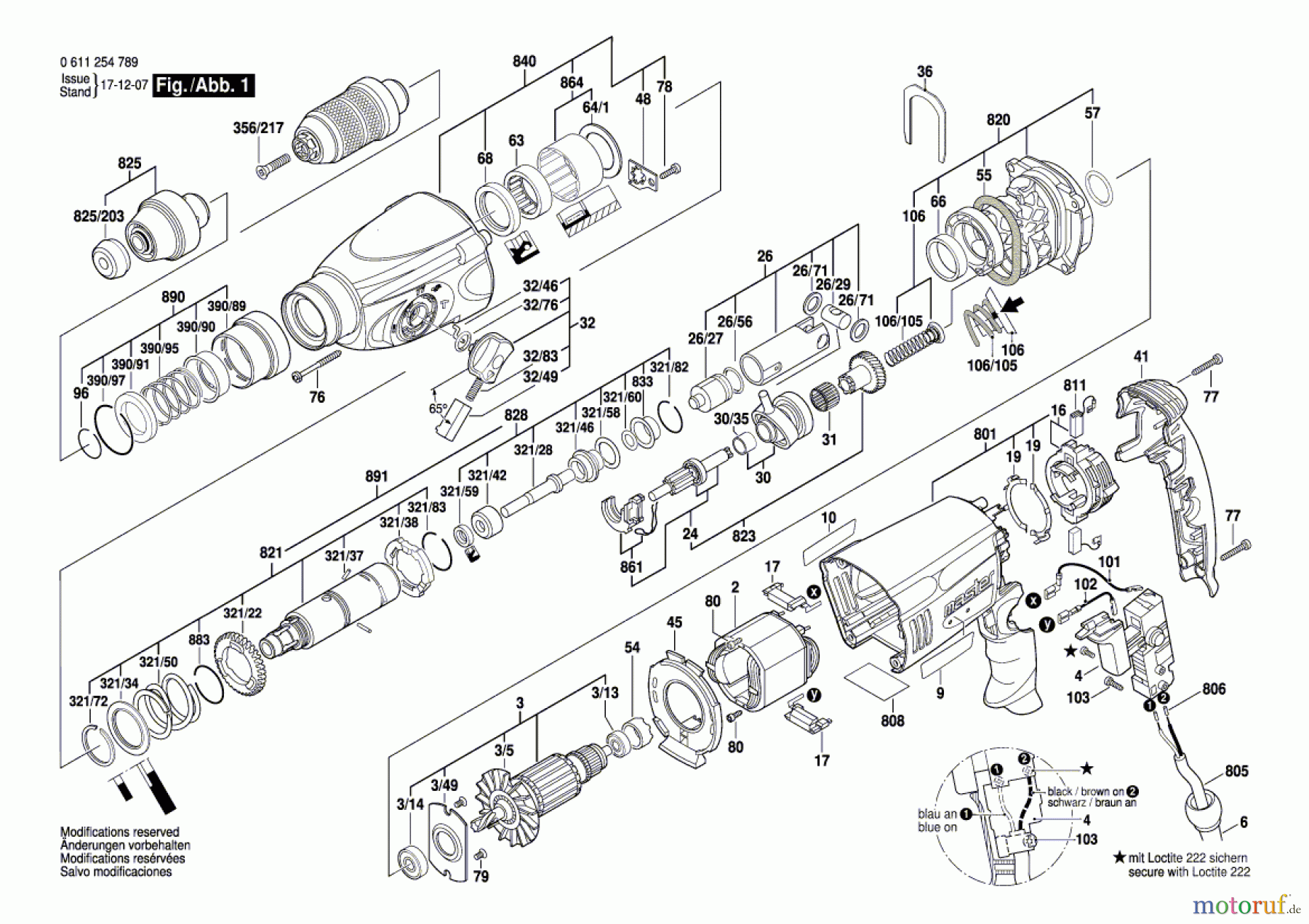  Bosch Werkzeug Bohrhammer H 26-MLS Seite 1