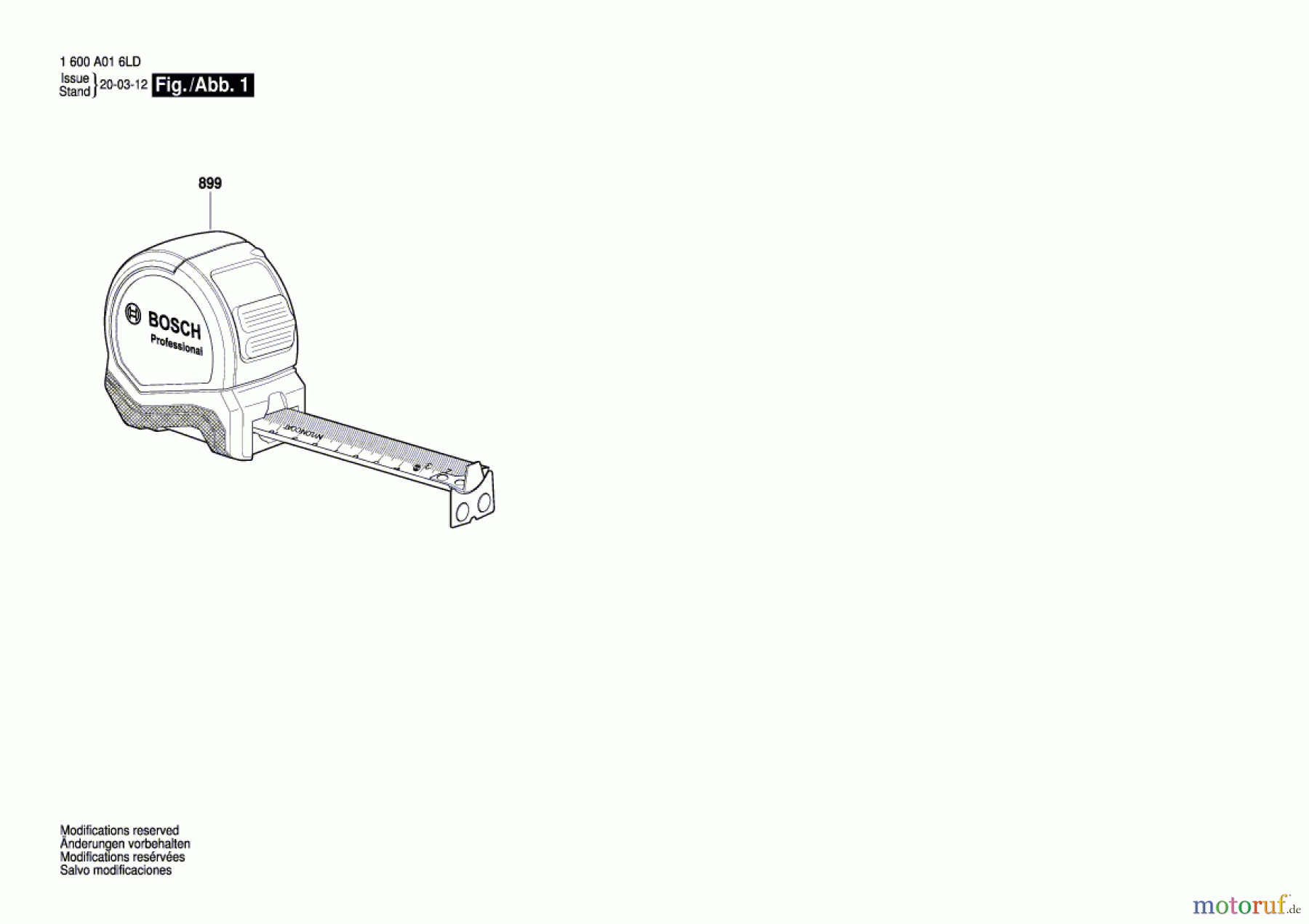Bosch Werkzeug Massband --- Seite 1
