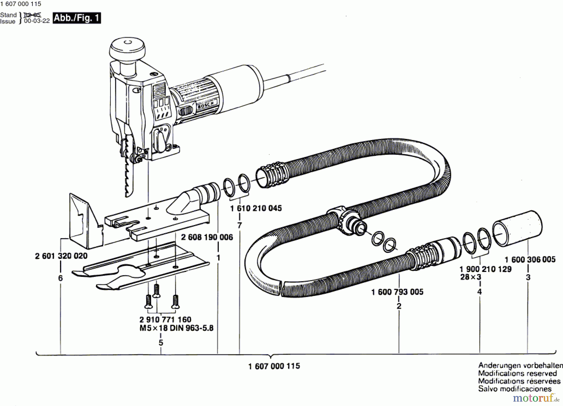 Bosch Werkzeug Teilesatz ---- Seite 1