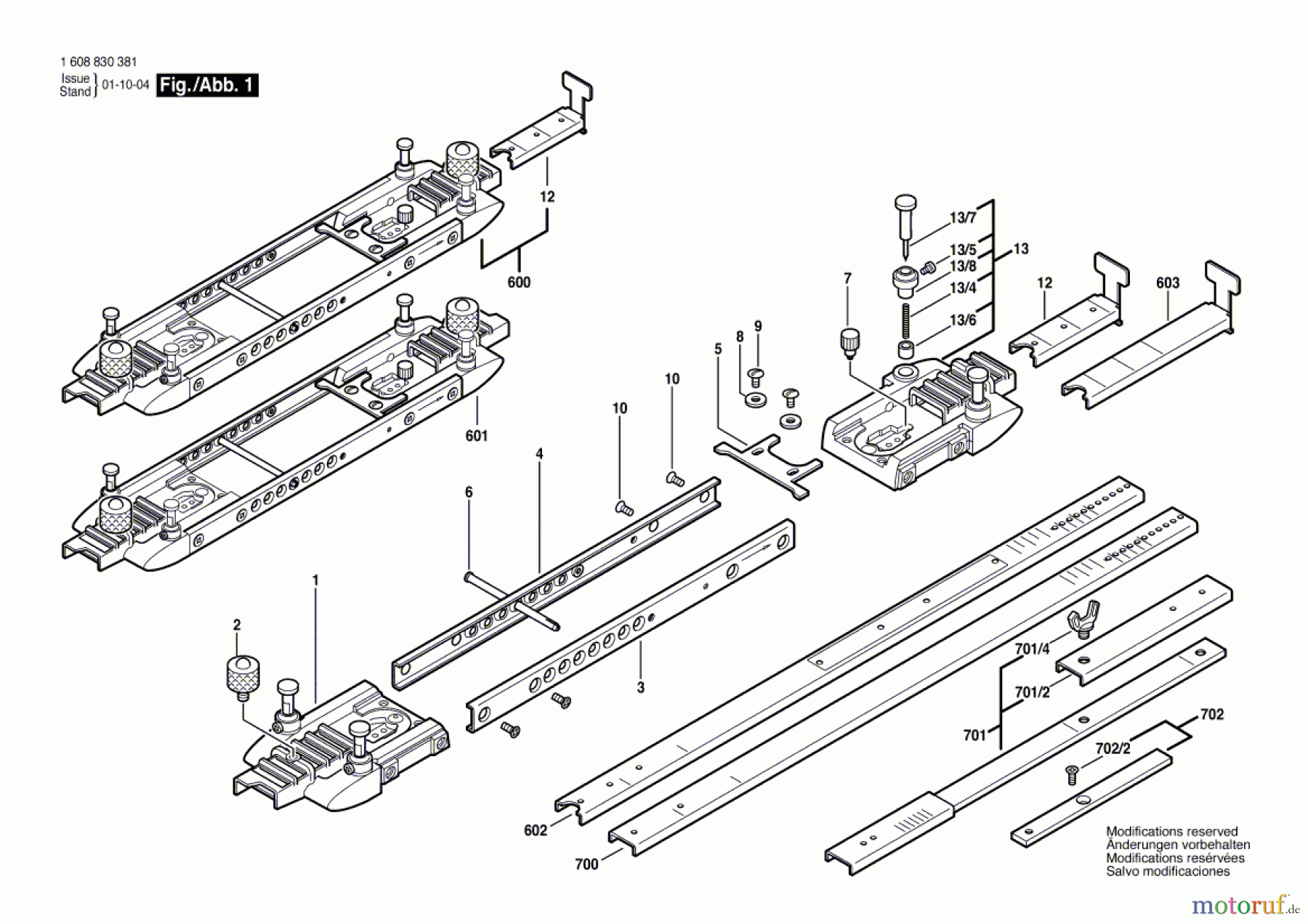 Bosch Werkzeug Schablone ---- Seite 1