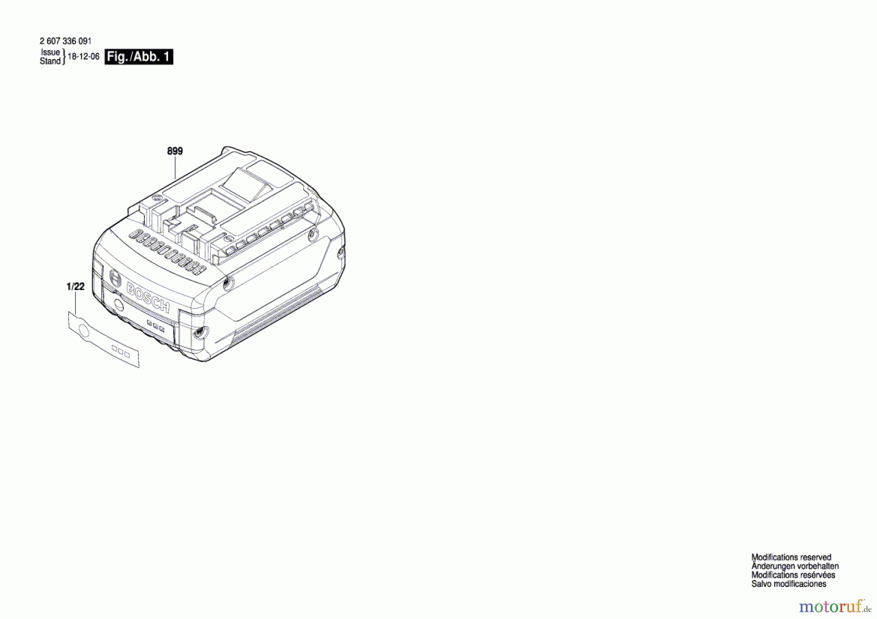 Bosch Werkzeug Einschub-Akkupaket GBA 18V Seite 1