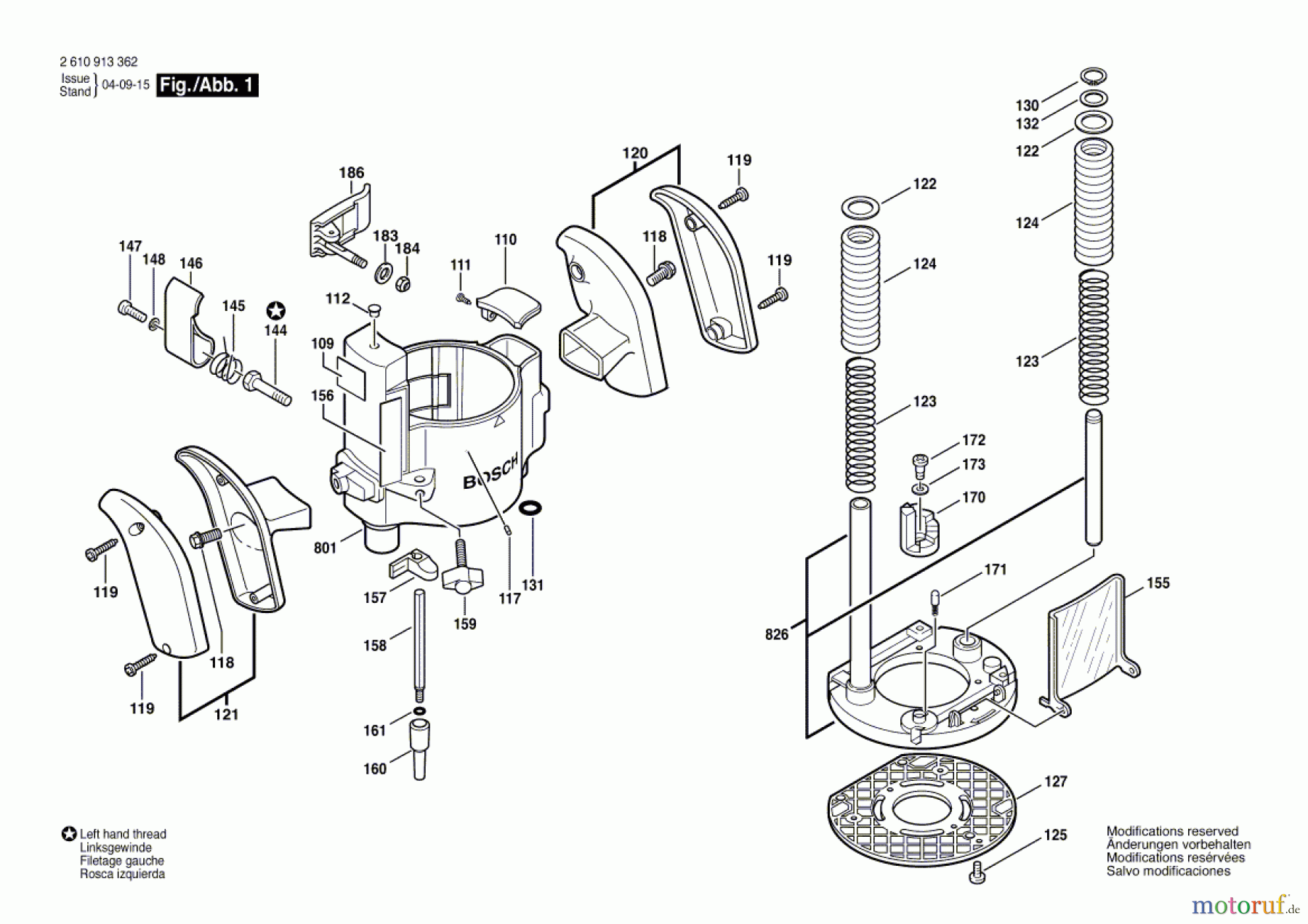 Bosch Werkzeug Oberfräse RA1166 Seite 1