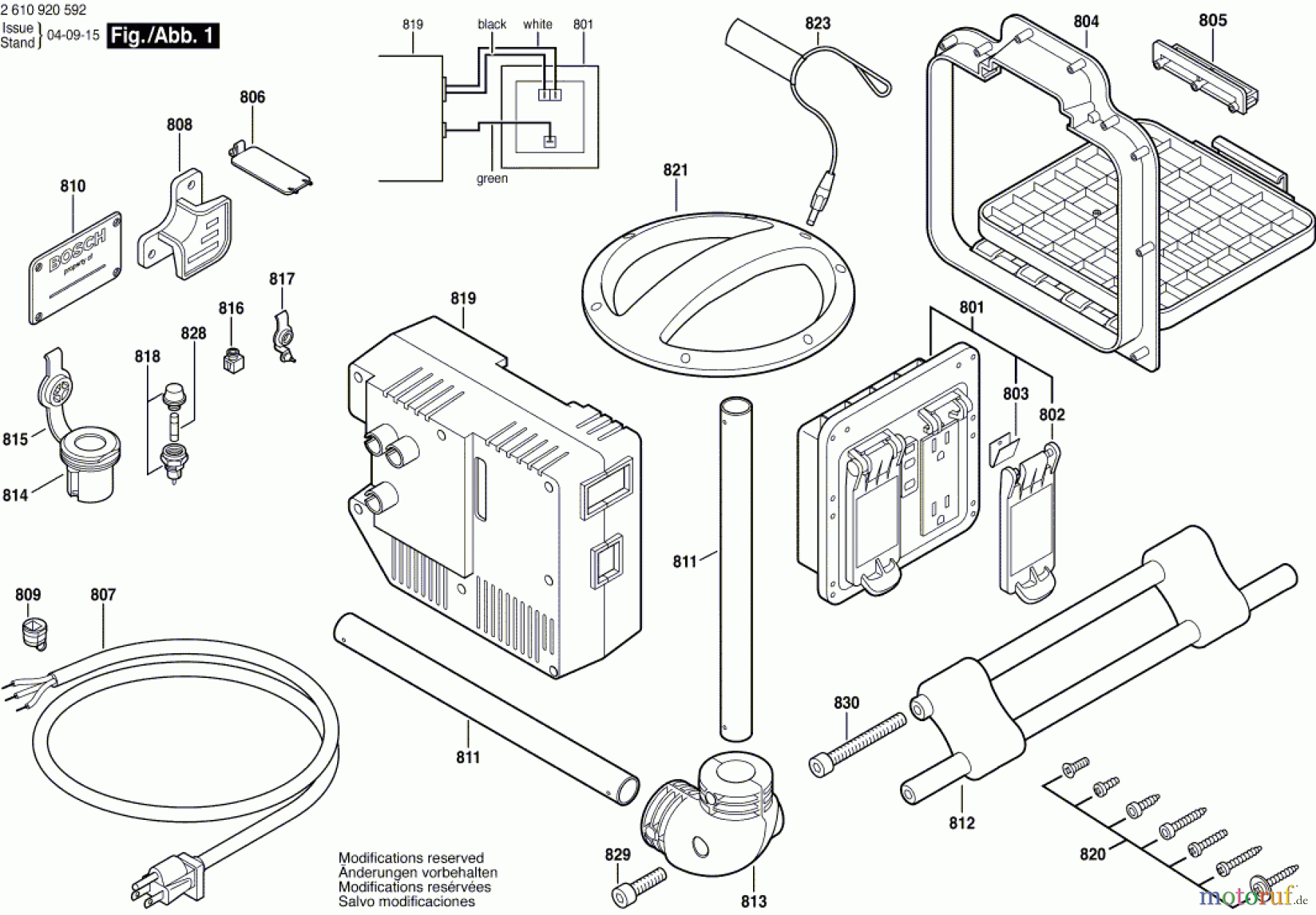 Bosch Werkzeug Funkempfänger PB10-CD Seite 1
