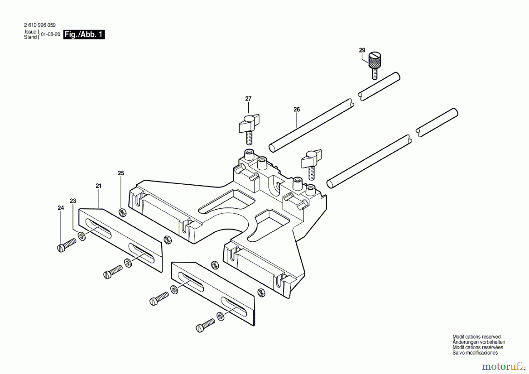 Bosch Werkzeug Führungsleiste ---- Seite 1