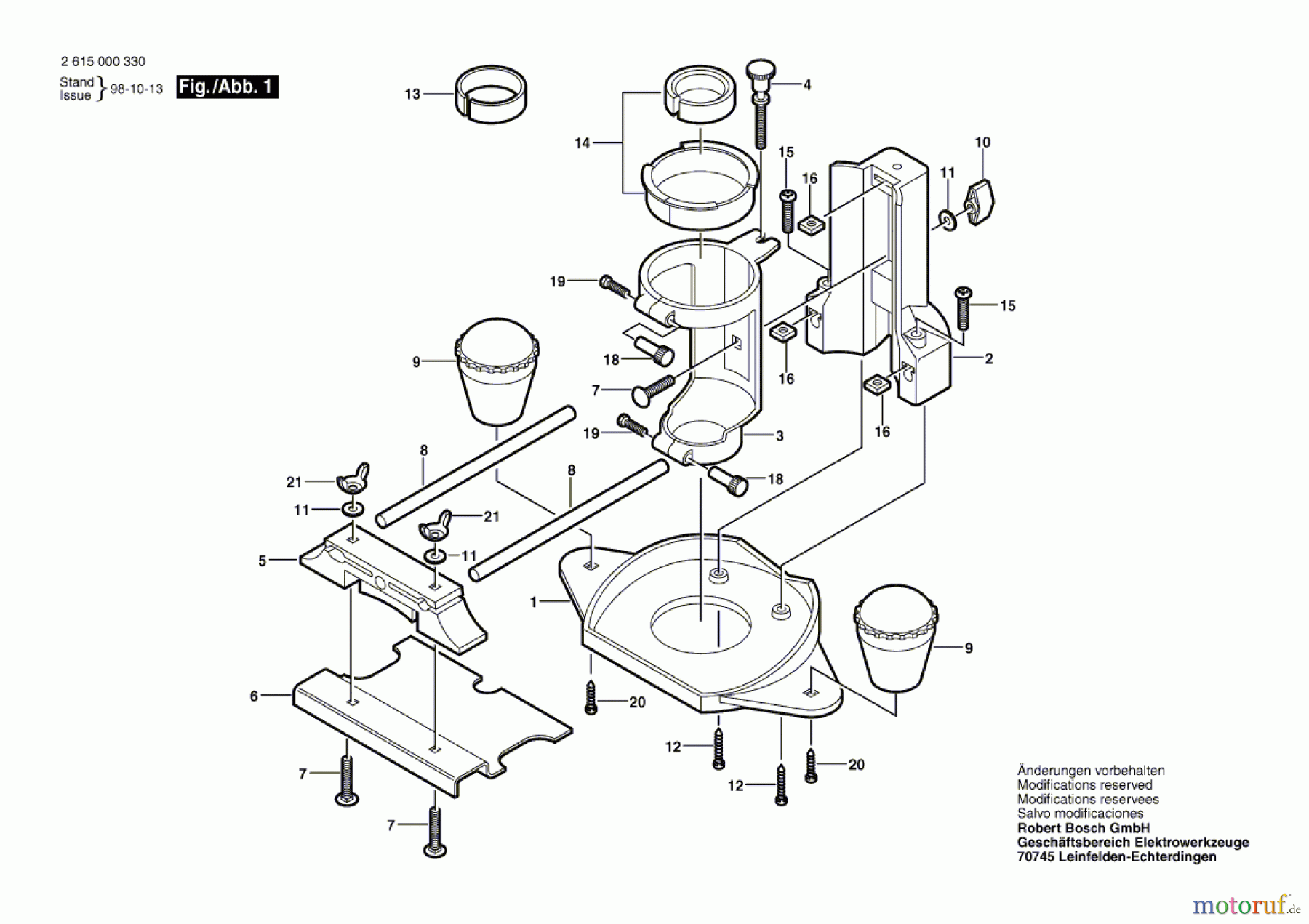 Bosch Werkzeug Fräsersatz 330-32 Seite 1