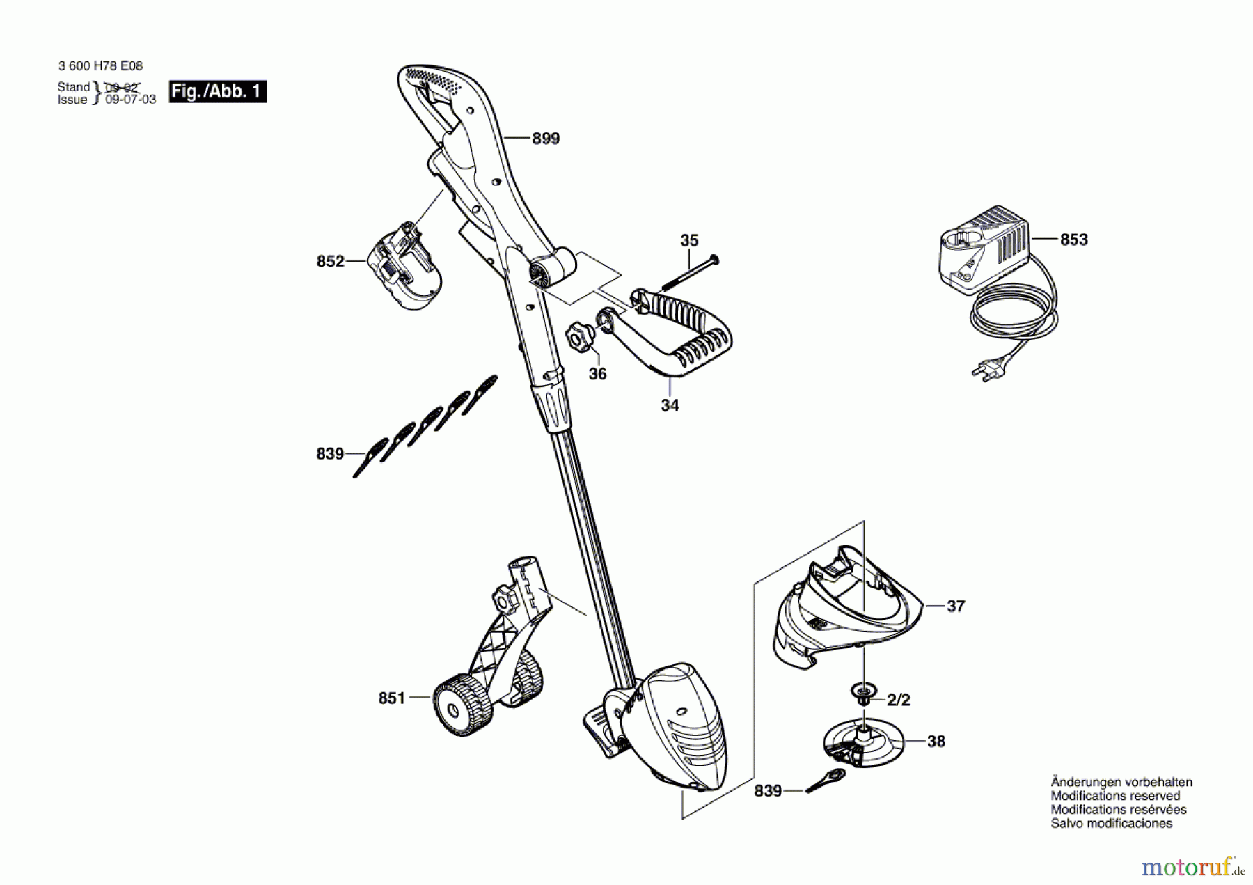 Bosch Gartengeräte Rasentrimmer ART 23 ACCU Seite 1