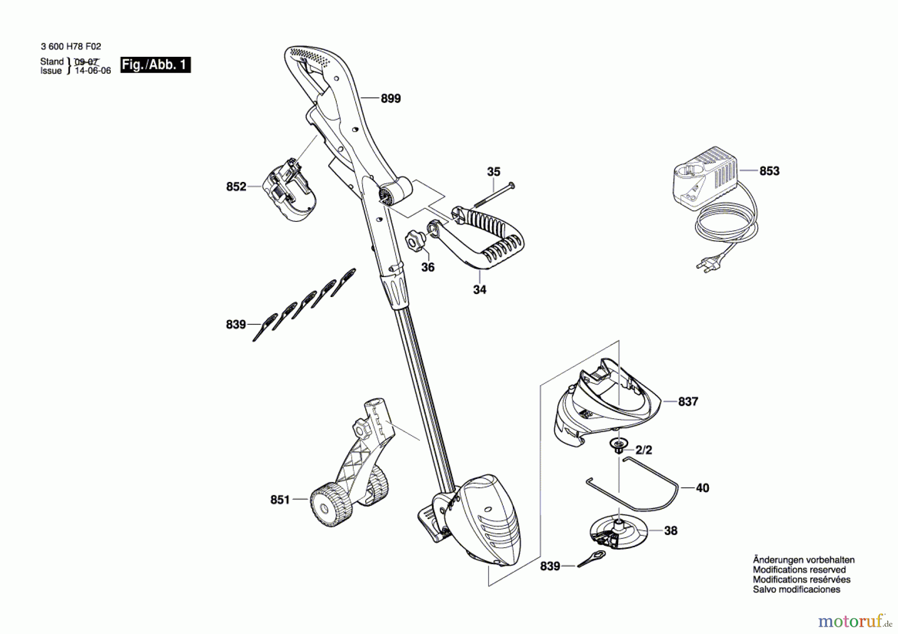 Bosch Gartengeräte Rasentrimmer ART 2600 ACCU Seite 1