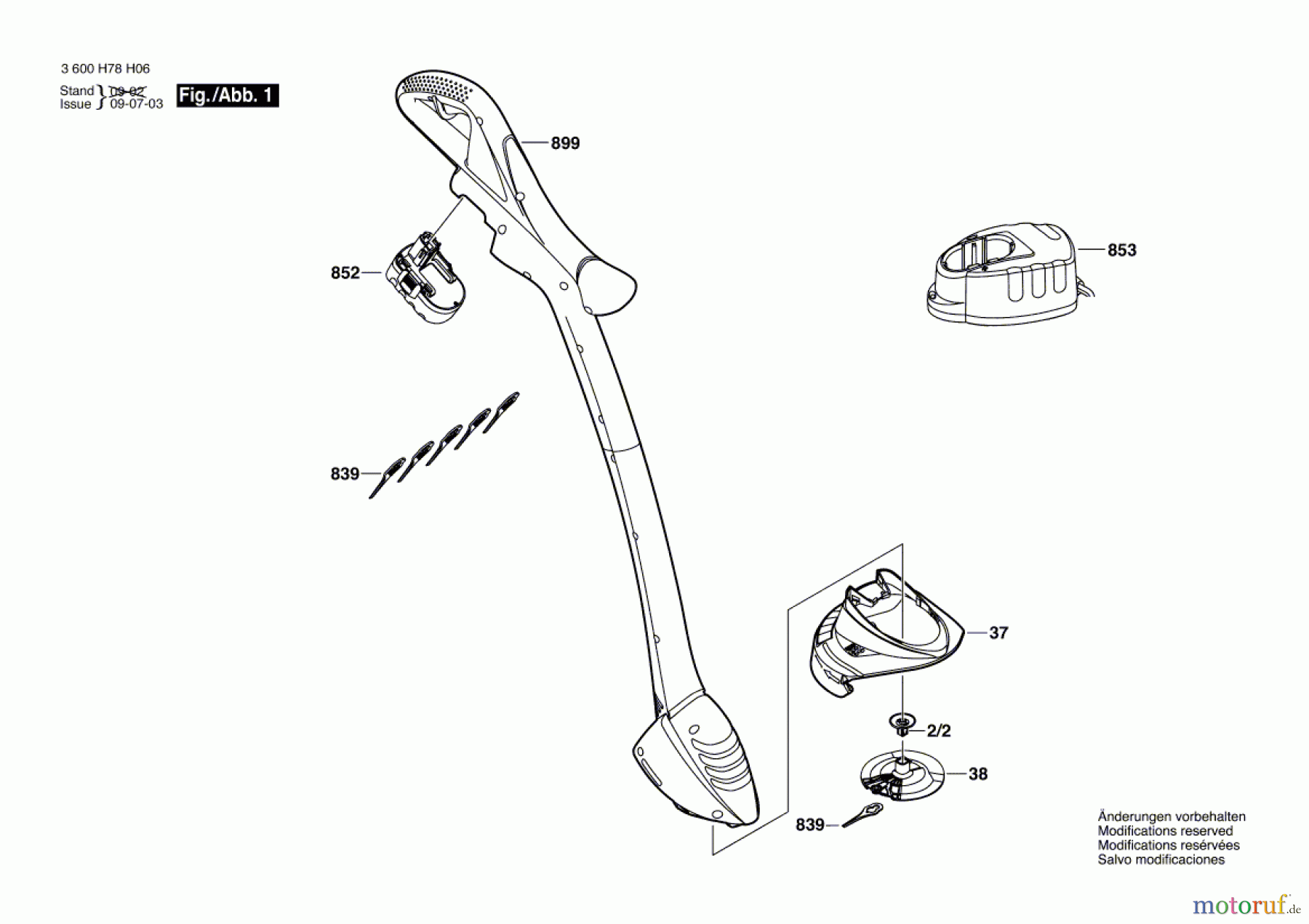 Bosch Gartengeräte Rasentrimmer ART 23 EASYTRIM ACCU Seite 1