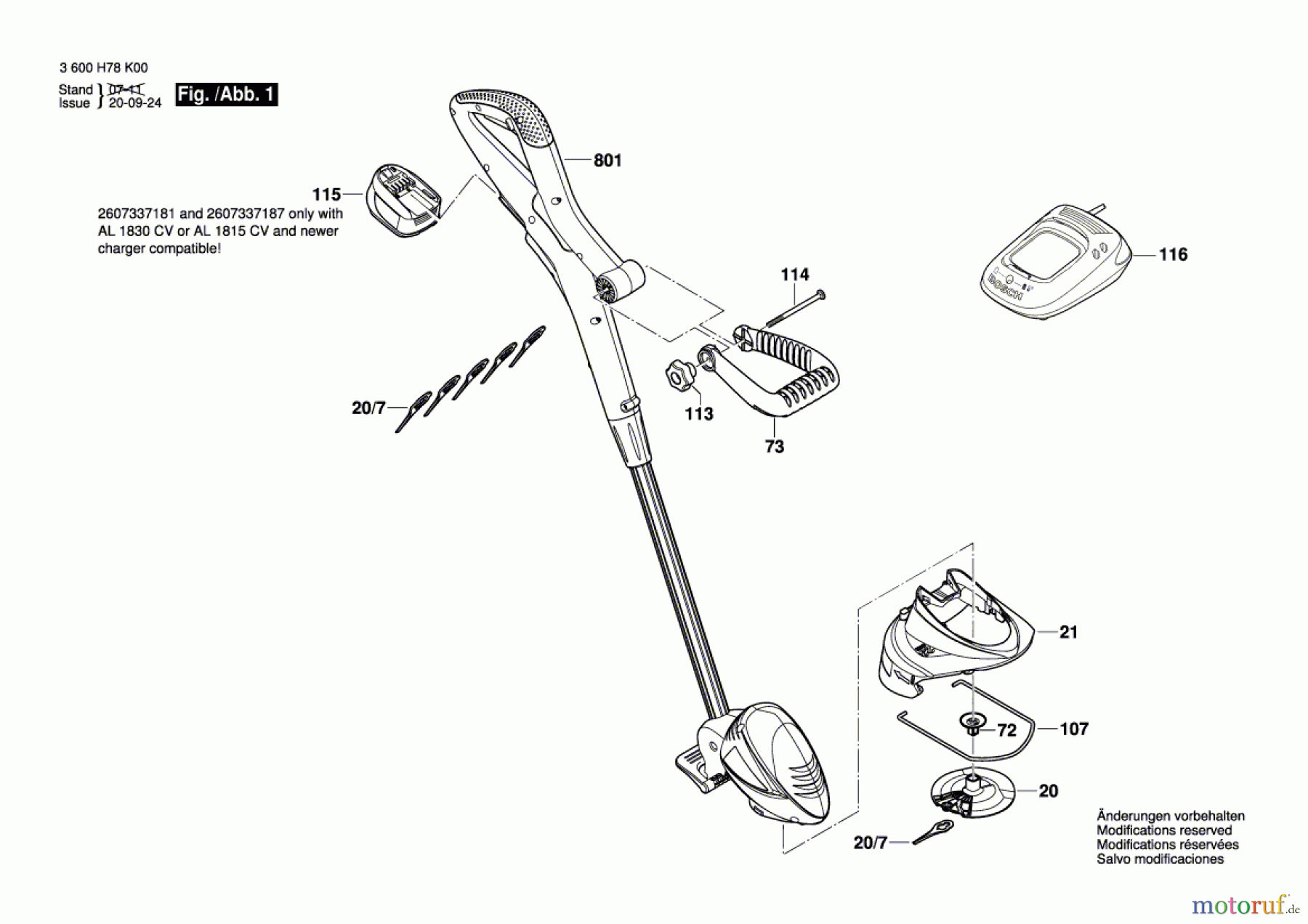 Bosch Gartengeräte Rasentrimmer ART 26 LI Seite 1