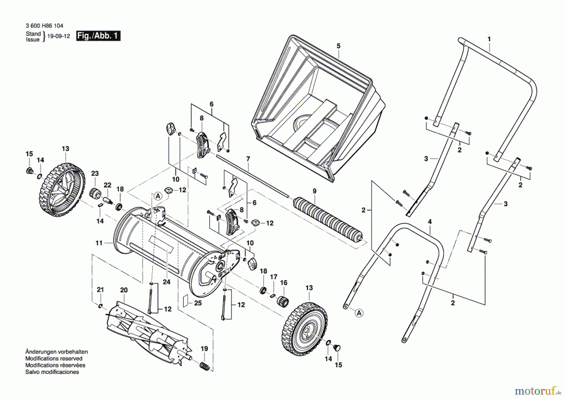 Bosch Gartengeräte Rasenmäher AHM 38 G Seite 1