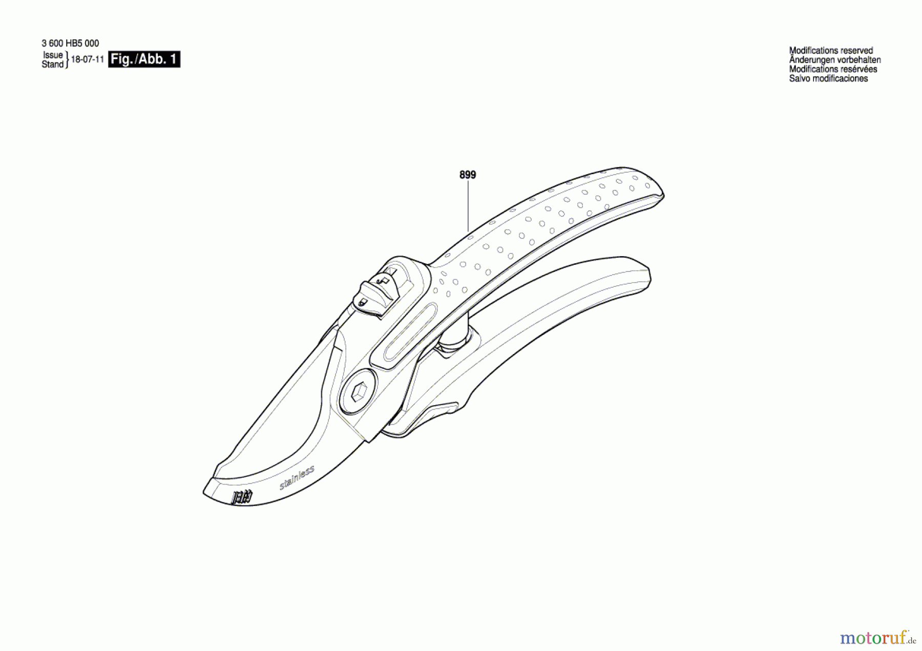  Bosch Gartengeräte Gartenschere Secateurs Seite 1