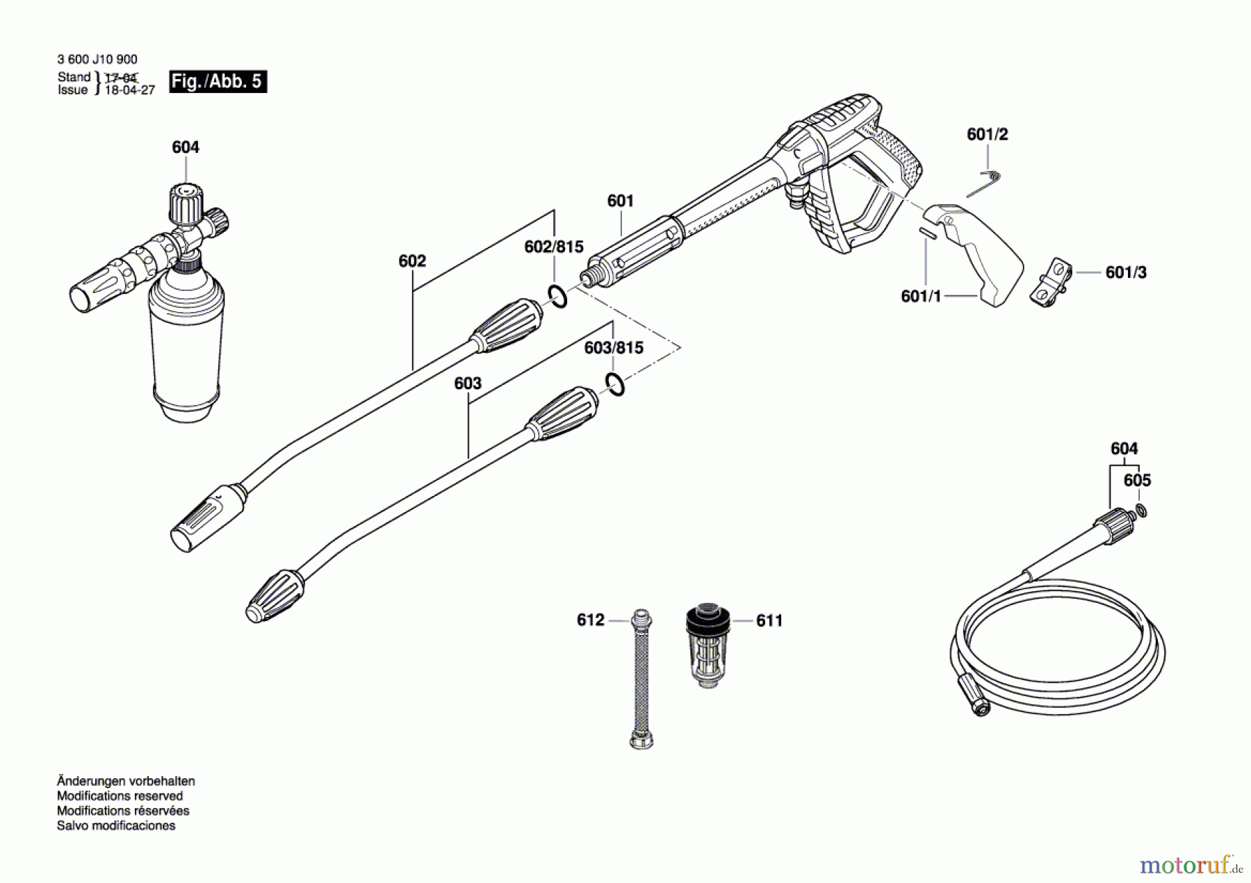 Bosch Wassertechnik Hochdruckreiniger GHP 500 X Seite 5