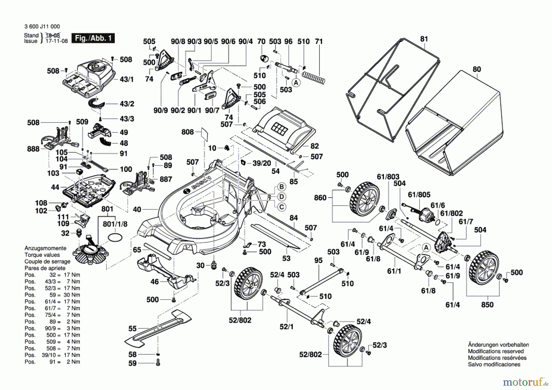  Bosch Gartengeräte Rasenmäher GRA 48 Seite 1