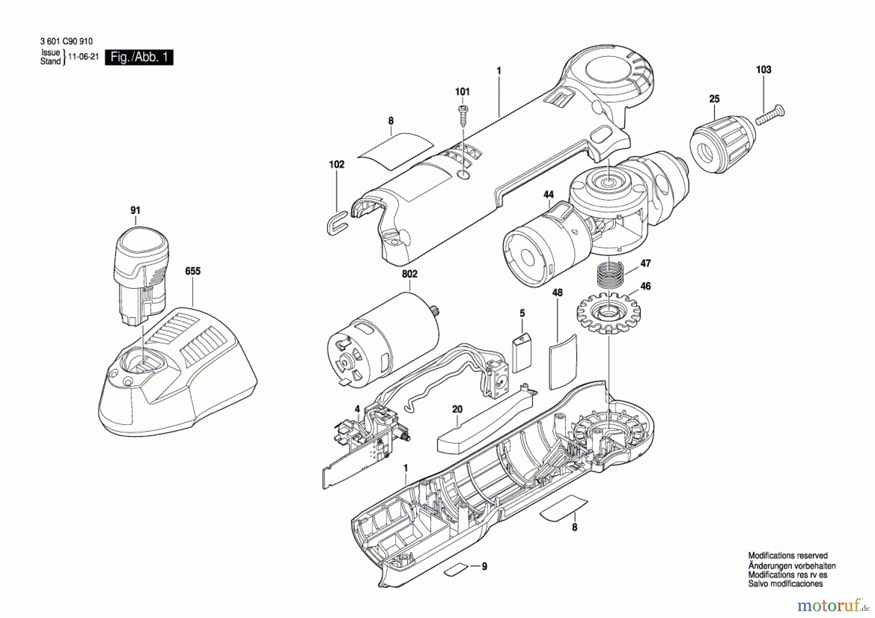 Bosch Akku Werkzeug Gw-Akkuwinkelbohrmaschine GWB 10,8 V-LI Seite 1